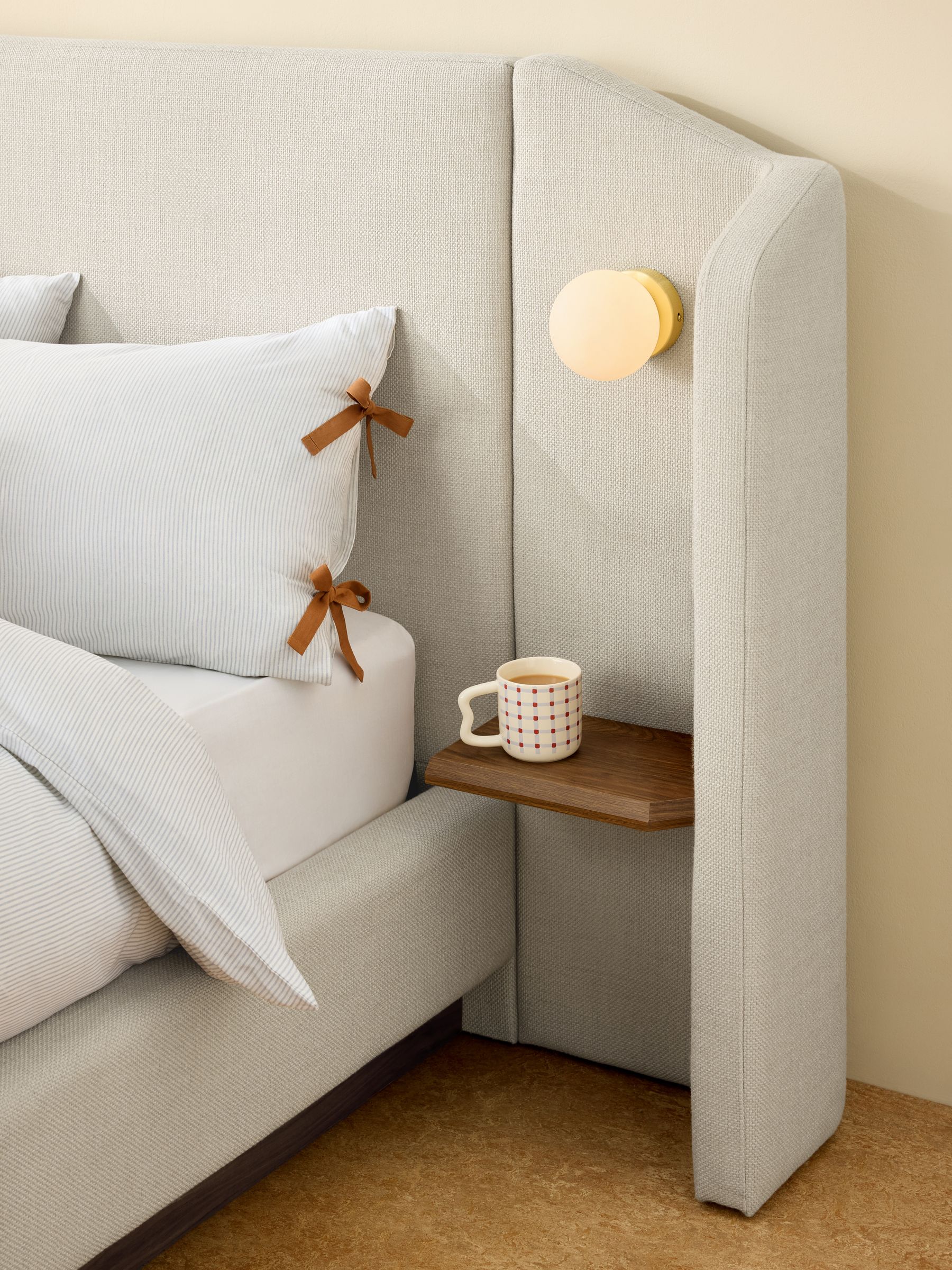 Blair Ottoman Storage King Size Hotel Bed in Textured Weave Natural Oat - Image 2 of 5 Blair Ottoman Storage King Size Hotel Bed in Textured Weave Natural Oat - Image 2 of 5