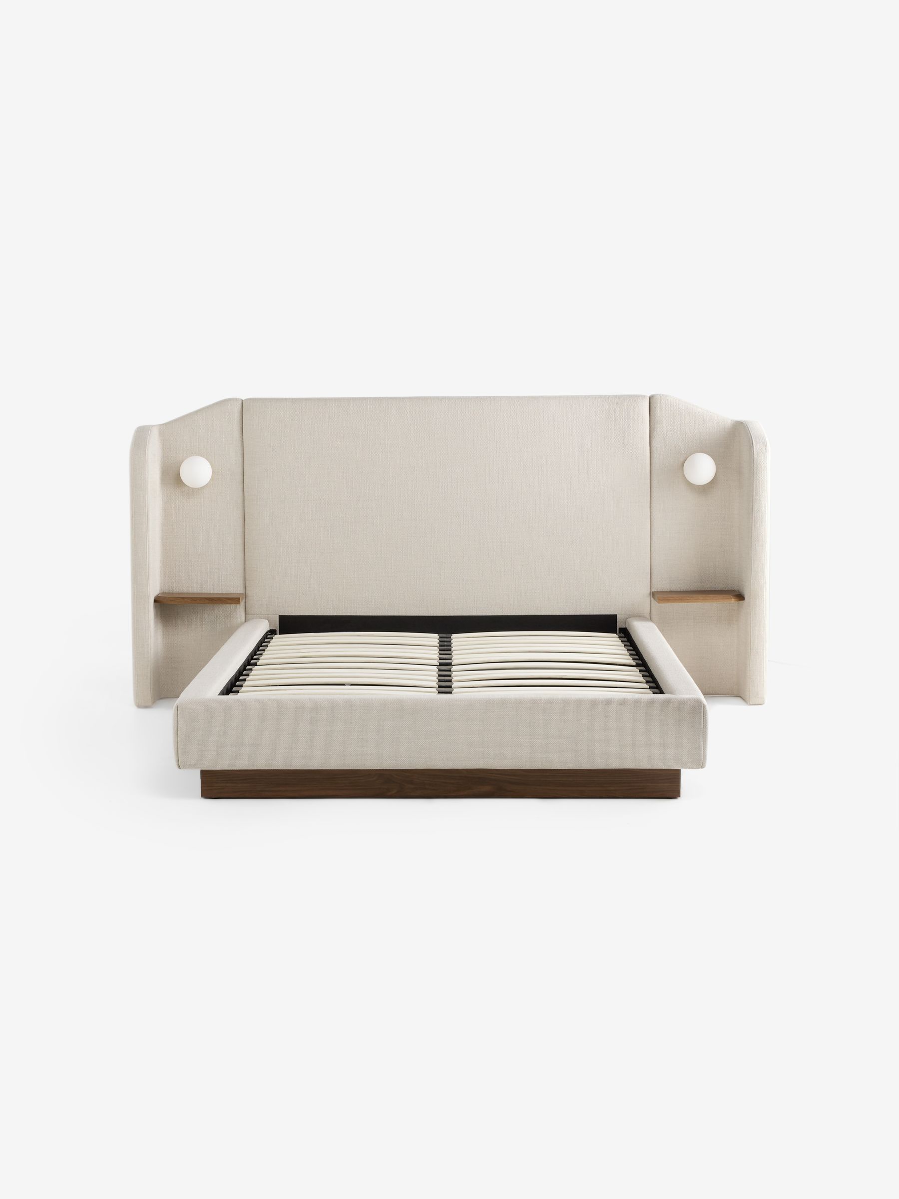 Blair Ottoman Storage King Size Hotel Bed in Textured Weave Natural Oat - Image 4 of 5