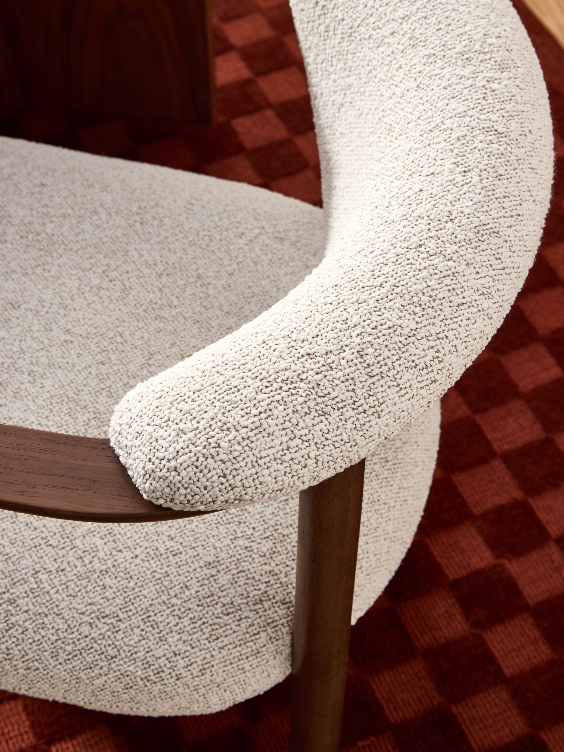 Portia Dining Chair in Oyster Natural Soft Touch Boucle - Image 2 of 5 Portia Dining Chair in Oyster Natural Soft Touch Boucle - Image 2 of 5