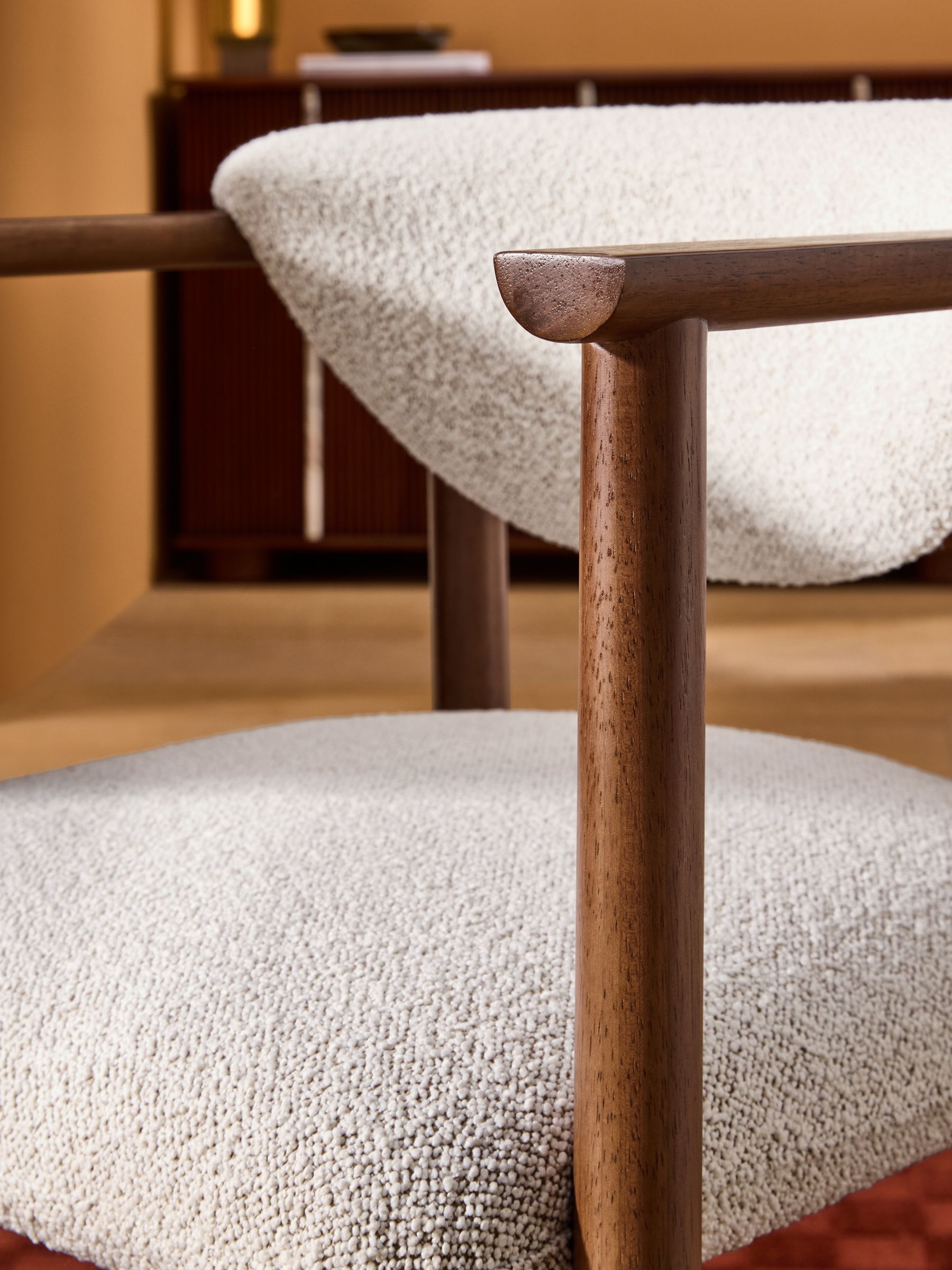 Portia Dining Chair in Oyster Natural Soft Touch Boucle - Image 3 of 5