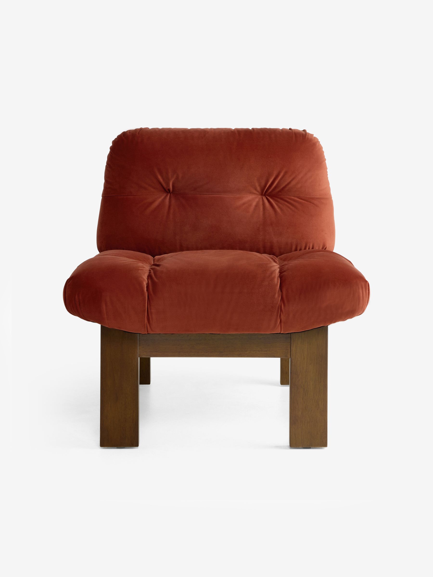 Fran Accent Chair in Brick Red Velvet - Image 5 of 5 Fran Accent Chair in Brick Red Velvet - Image 5 of 5