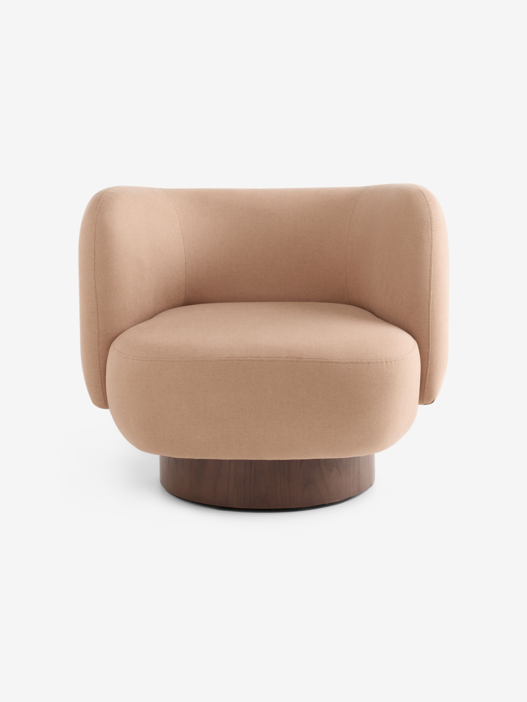 Novara Swivel Accent Chair in Cotton Linen Blend Tea Rose Pink - Image 5 of 5 Novara Swivel Accent Chair in Cotton Linen Blend Tea Rose Pink - Image 5 of 5