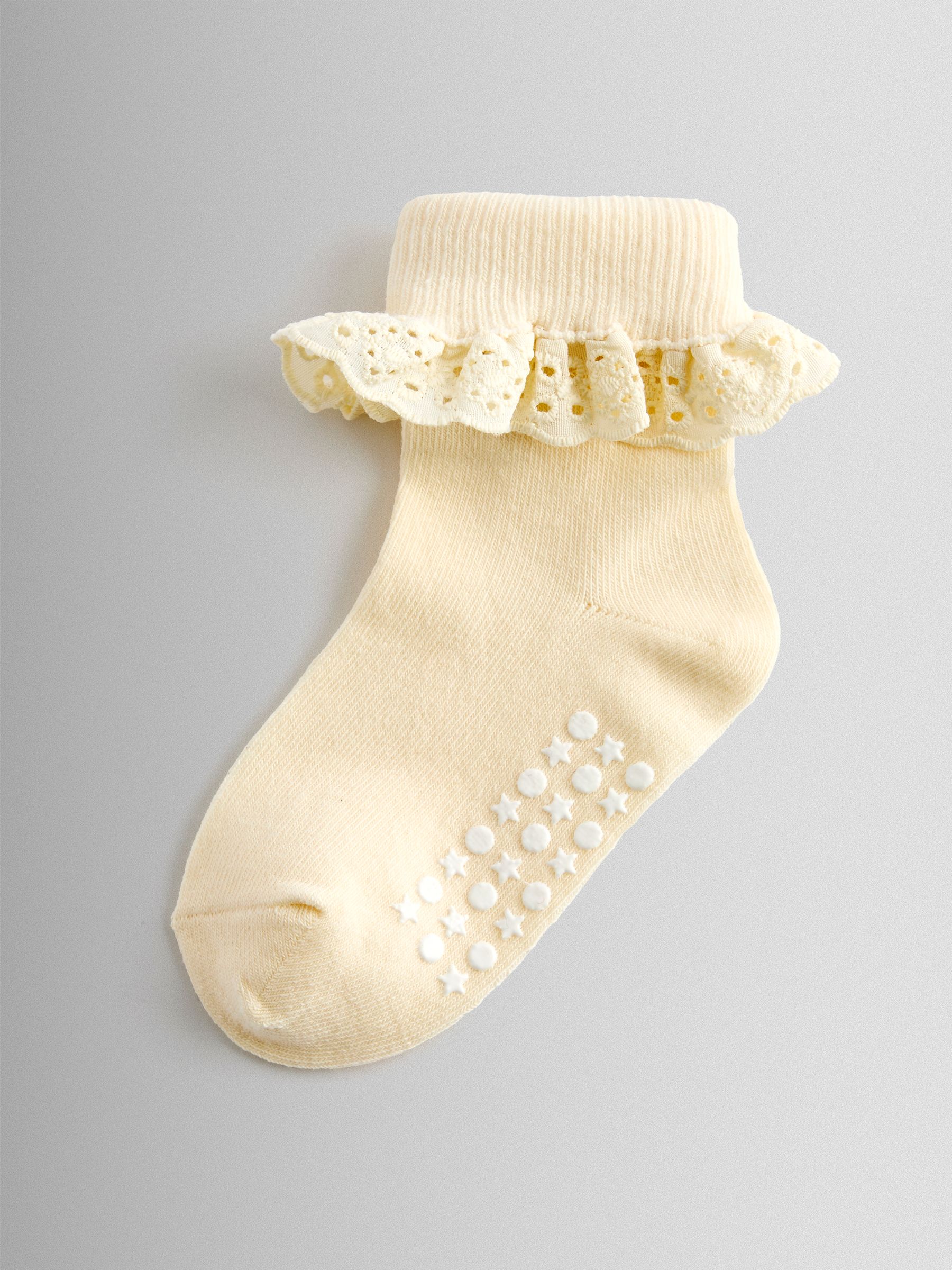 Cream 5-Pack Frill Socks - Image 2 of 4