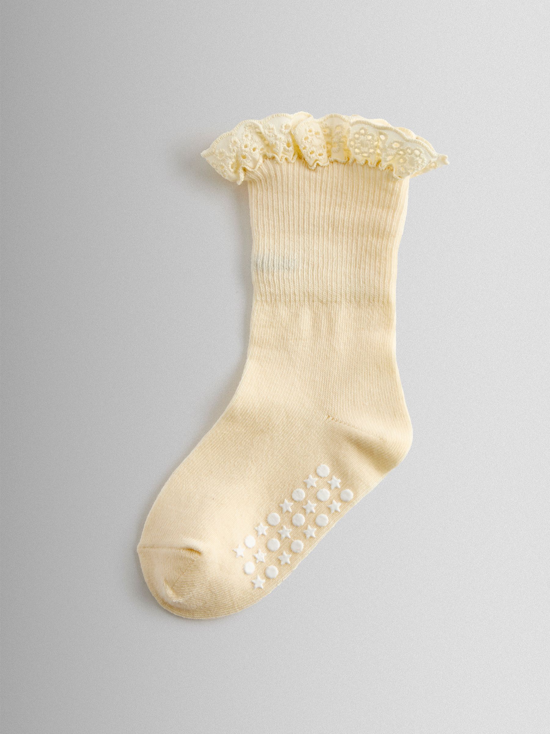 Cream 5-Pack Frill Socks - Image 3 of 4