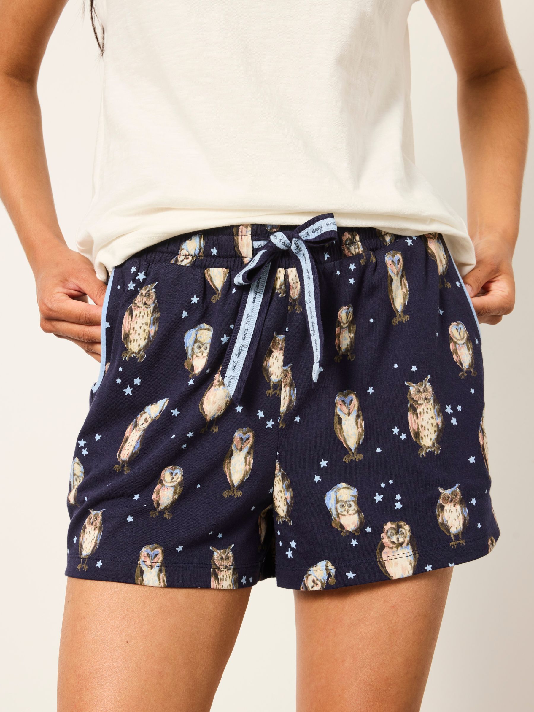 Navy Owl Short and Tee Pyjama Set - Image 3 of 7