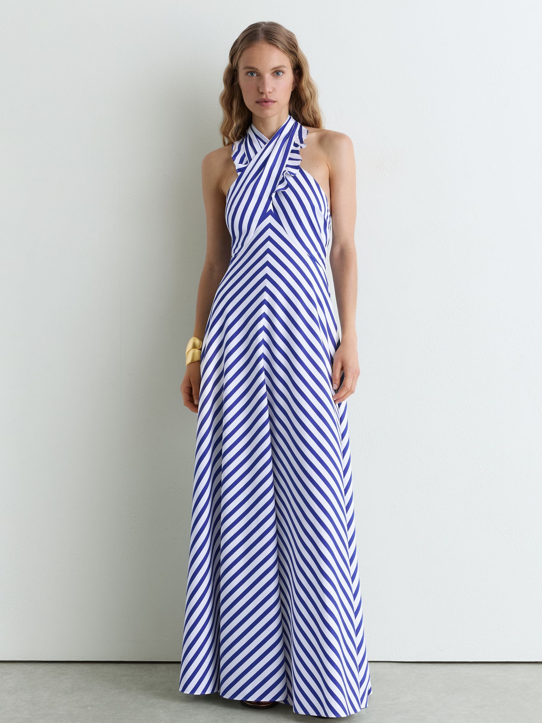 Dress in Blue/Ivory - Image 3 of 9