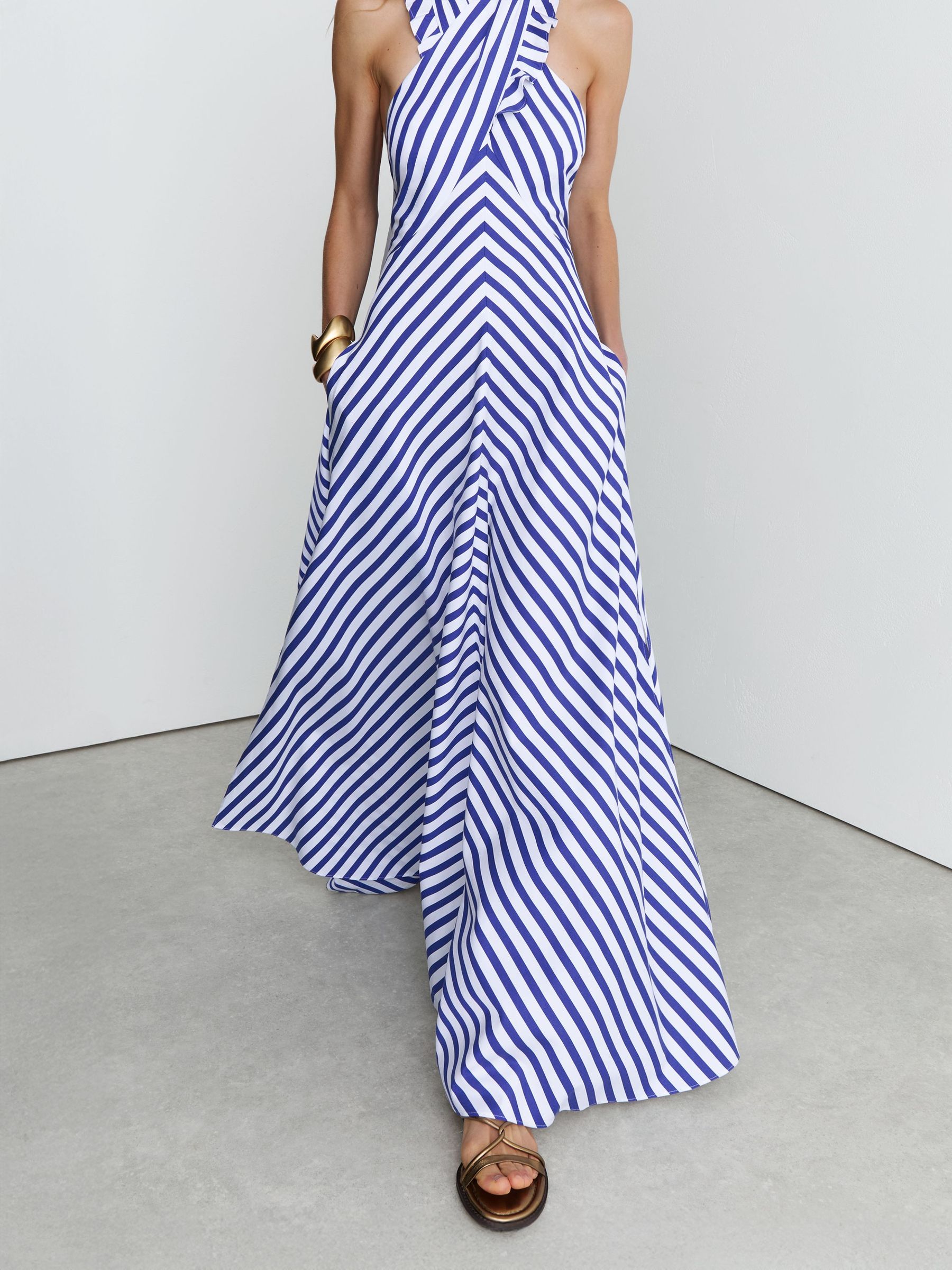 Dress in Blue/Ivory - Image 5 of 9