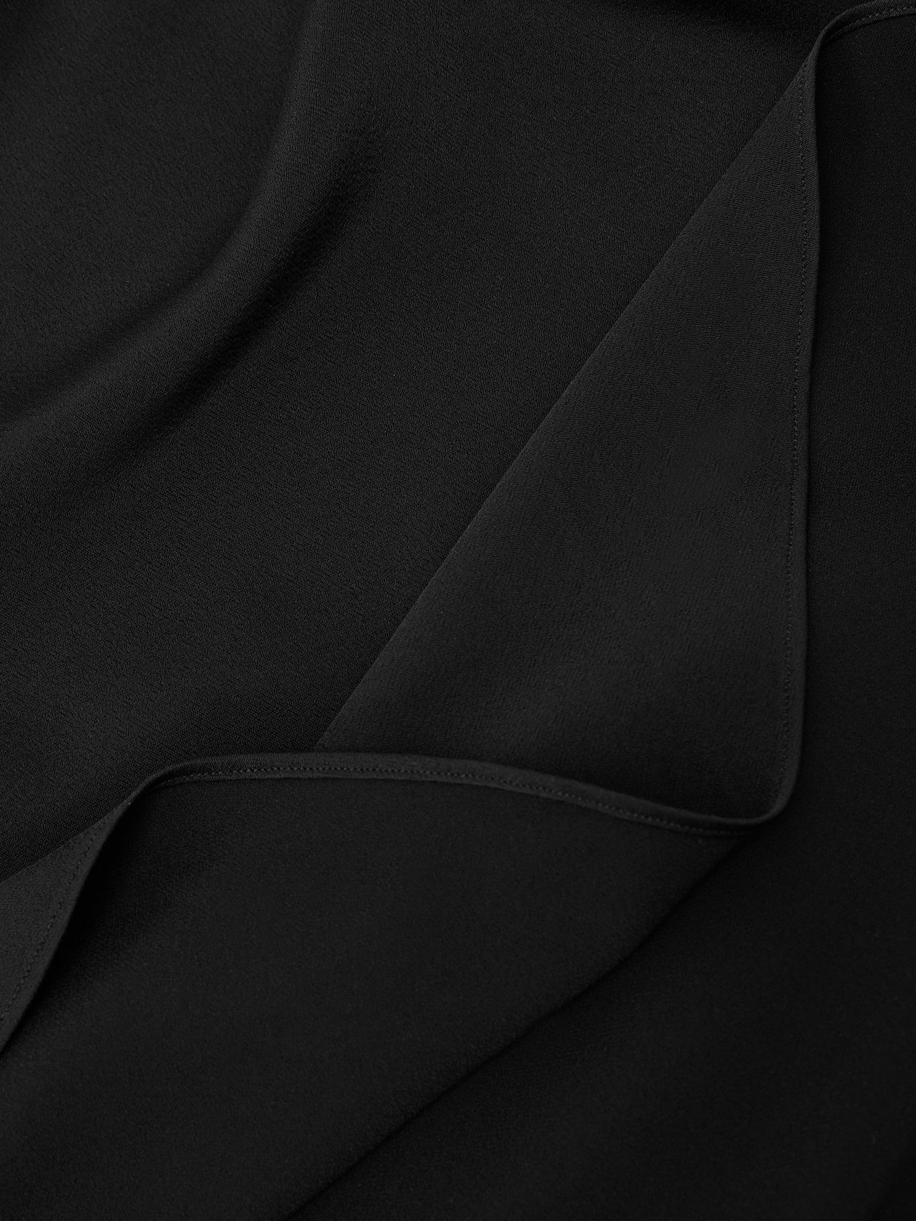 Asymmetric Cape-Detail Maxi Dress in Black - image 4