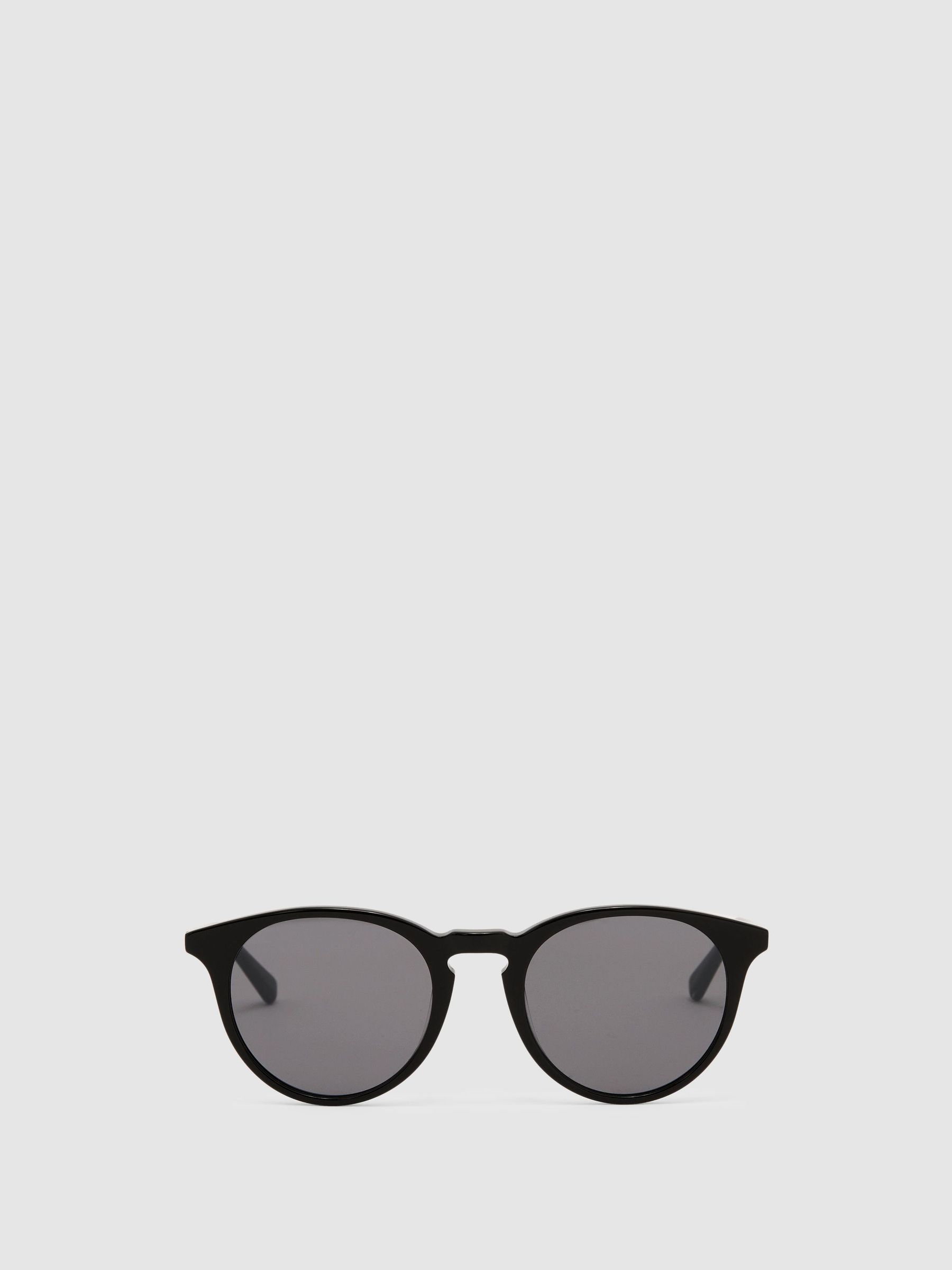 MessyWeekend Round-Frame Sunglasses in Black/Silver - Image 2 of 6
