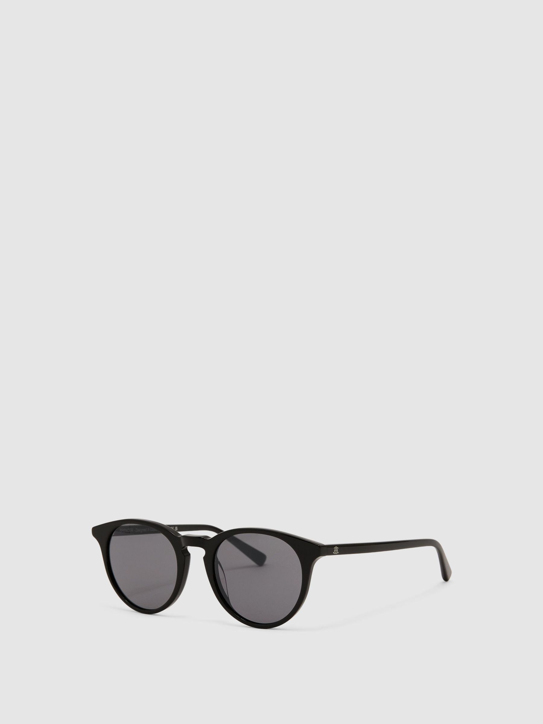 MessyWeekend Round-Frame Sunglasses in Black/Silver - Image 3 of 6