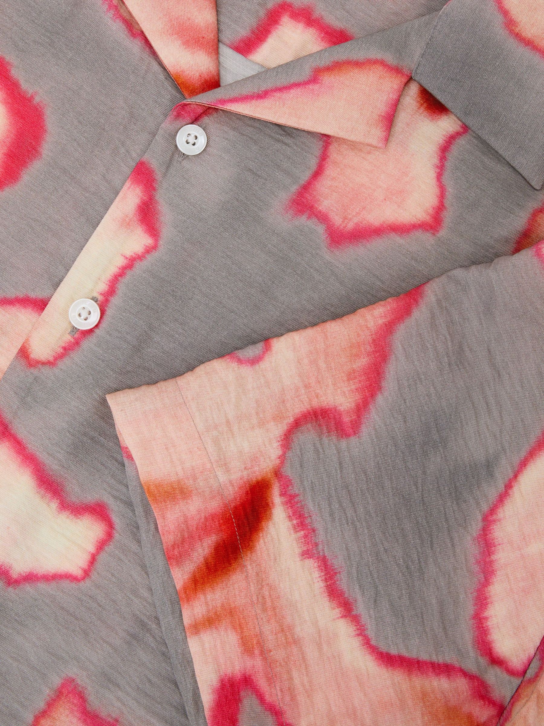 Graphic Floral-Print Short-Sleeve Shirt in Pink - image 3