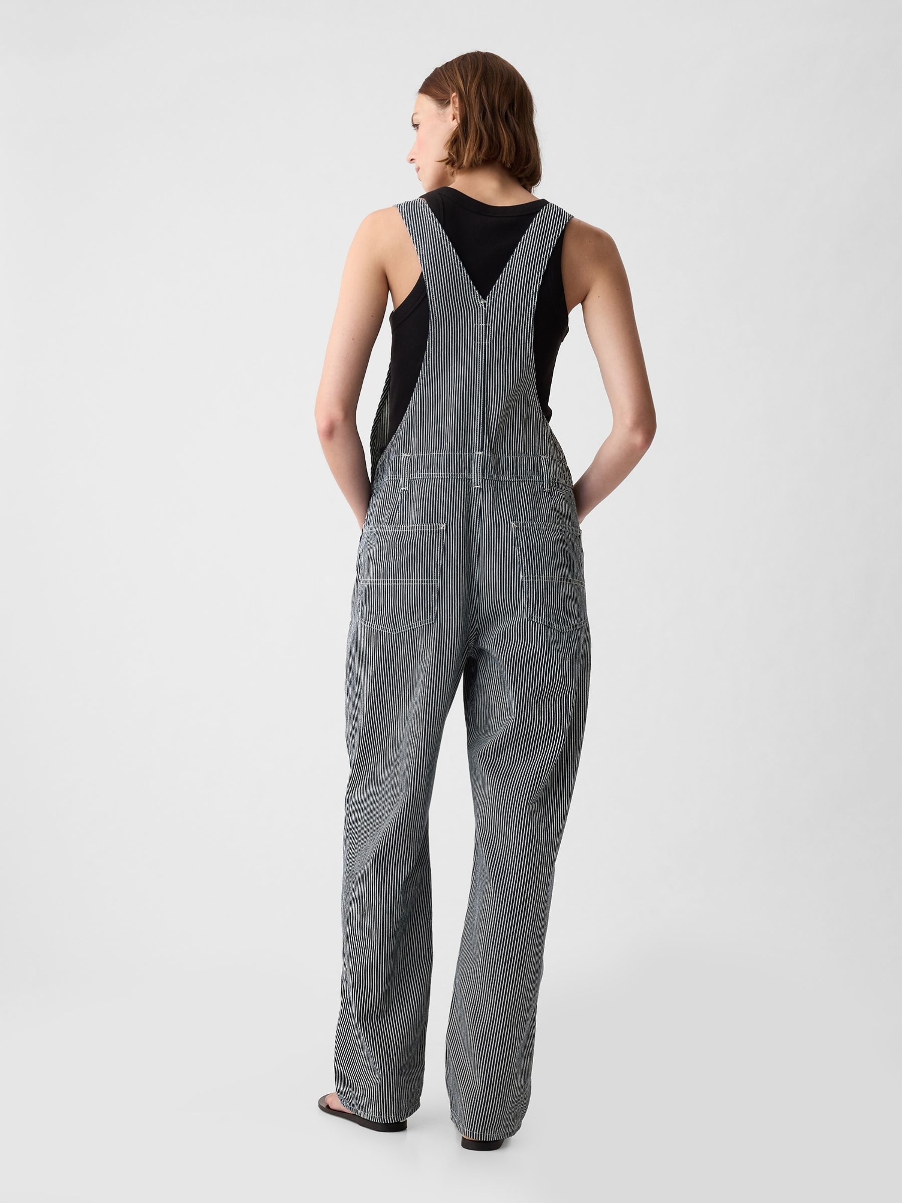 Blue Stripe Loose Dungarees - Image 2 of 5