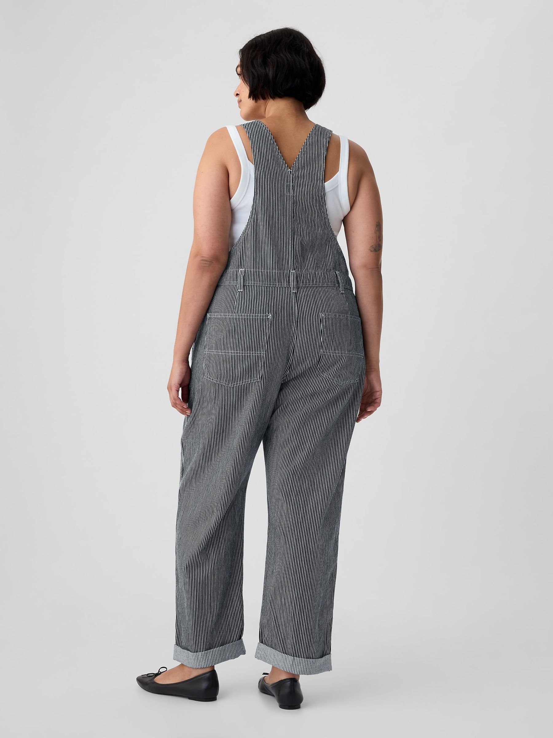 Blue Stripe Loose Dungarees - Image 5 of 5