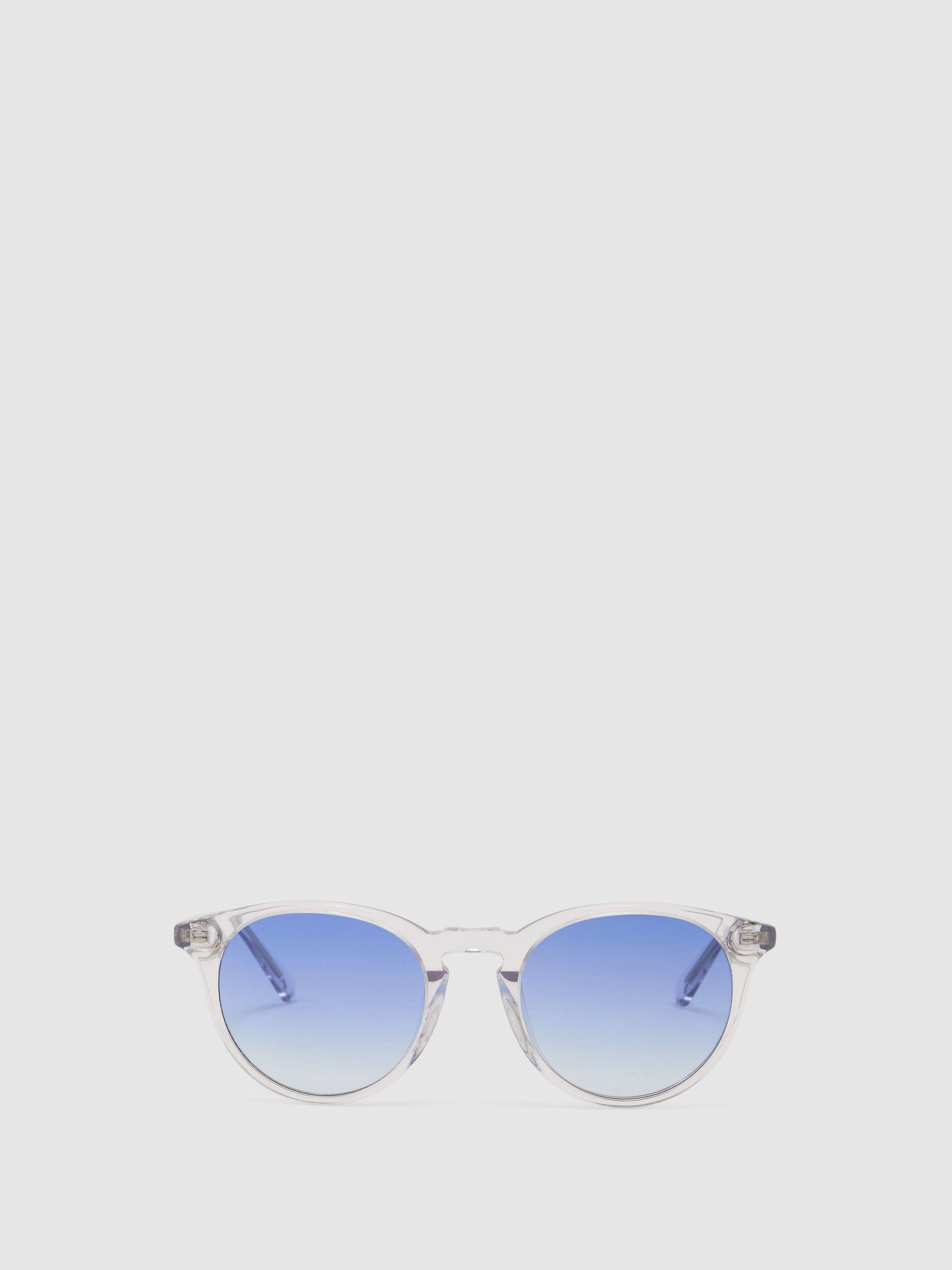 MessyWeekend Round-Frame Sunglasses in Clear / Blue - Image 2 of 6
