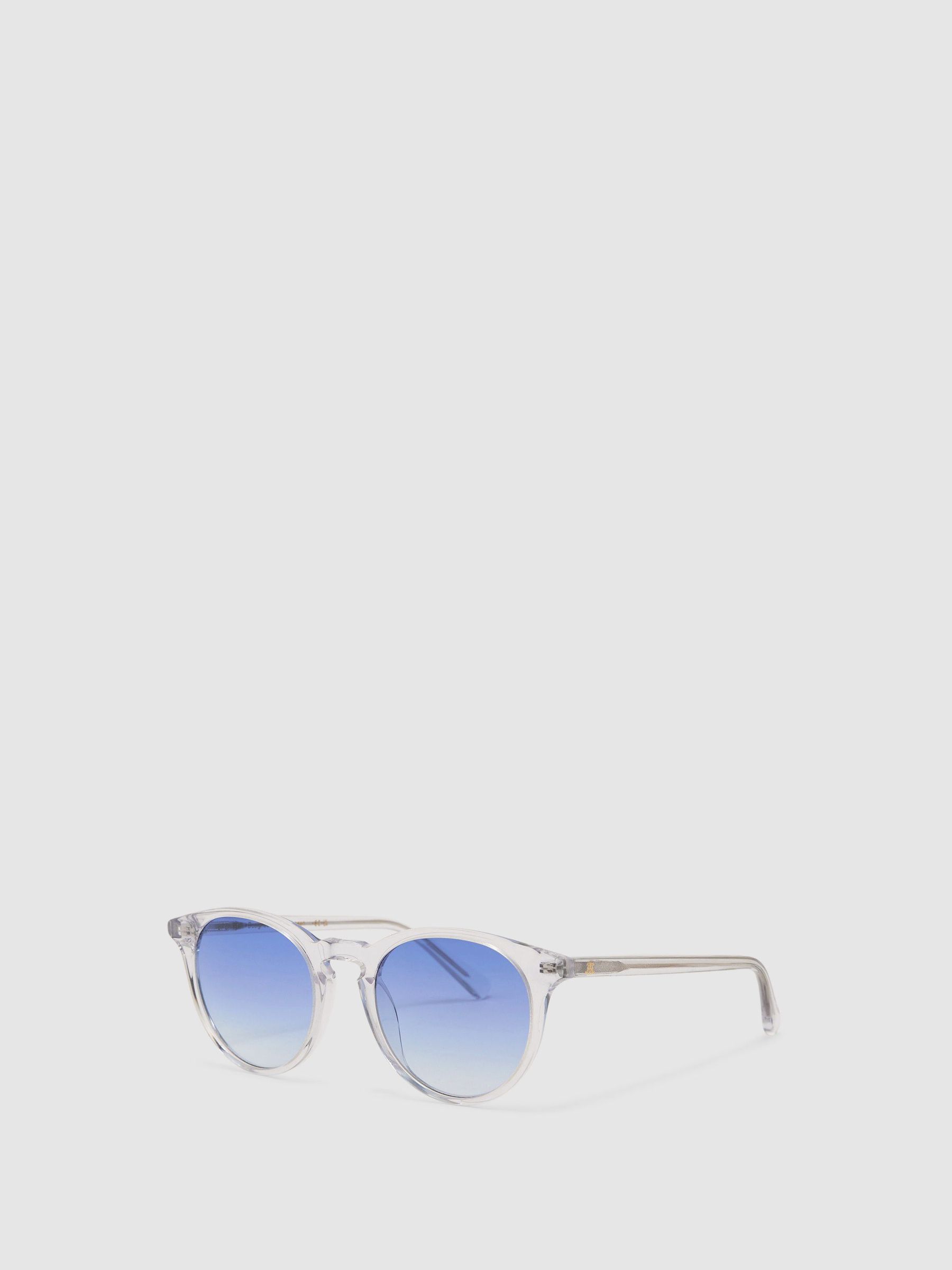 MessyWeekend Round-Frame Sunglasses in Clear / Blue - Image 3 of 6