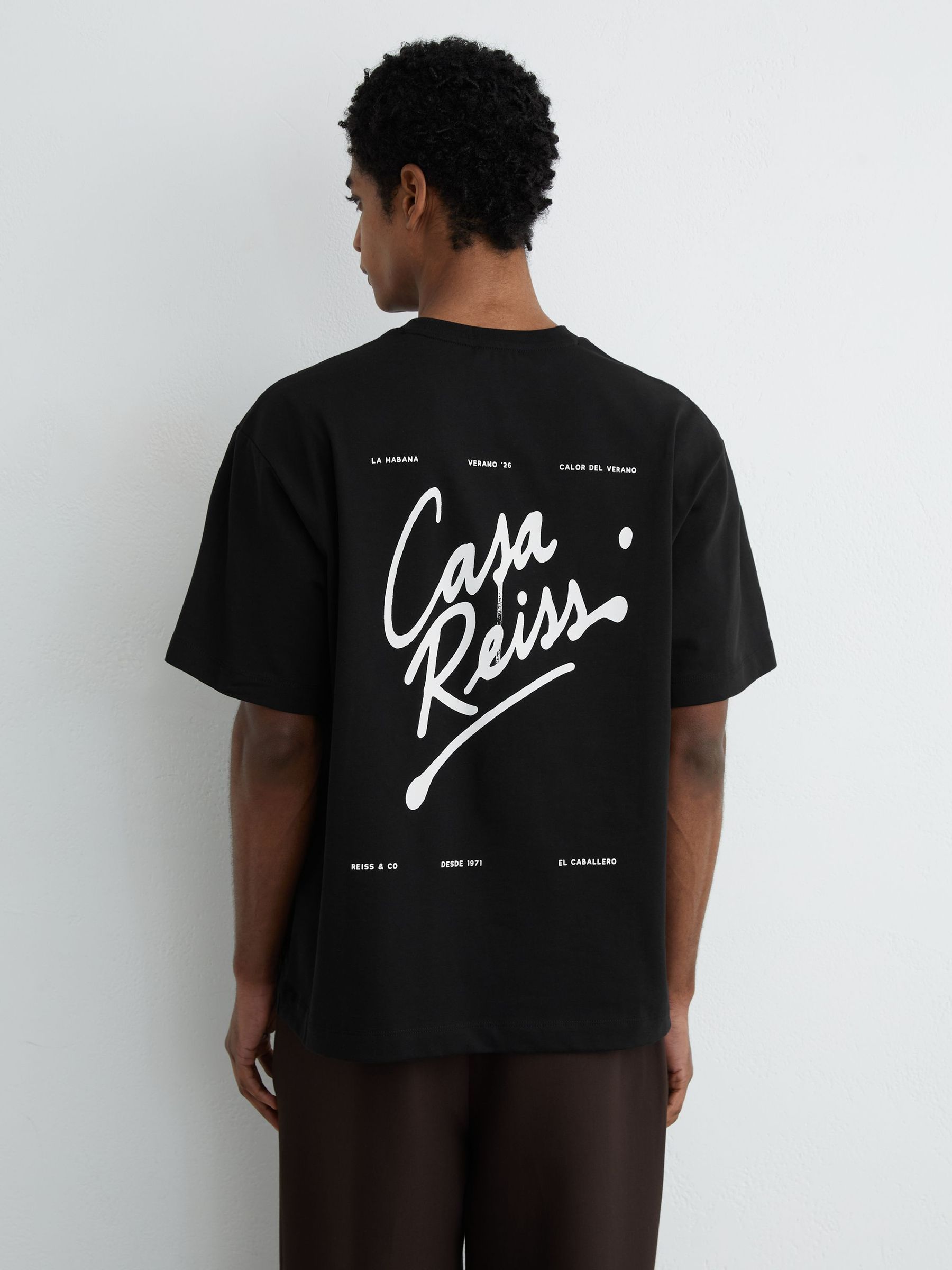 Cotton Logo Short-Sleeve Relaxed T-Shirt in Black - image 2