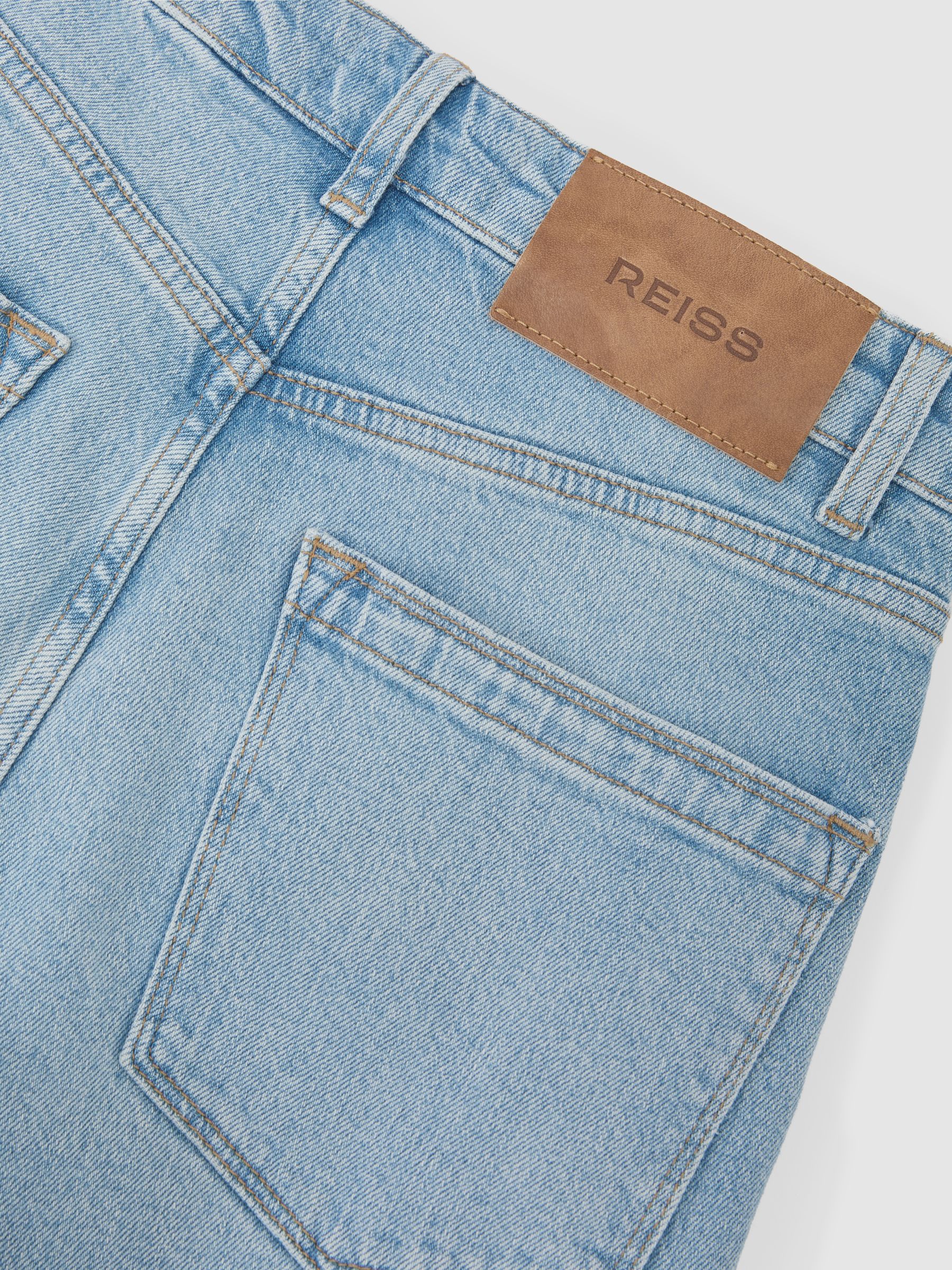 Petite Slim Straight-Leg Jeans in Light Blue - Image 10 of 11