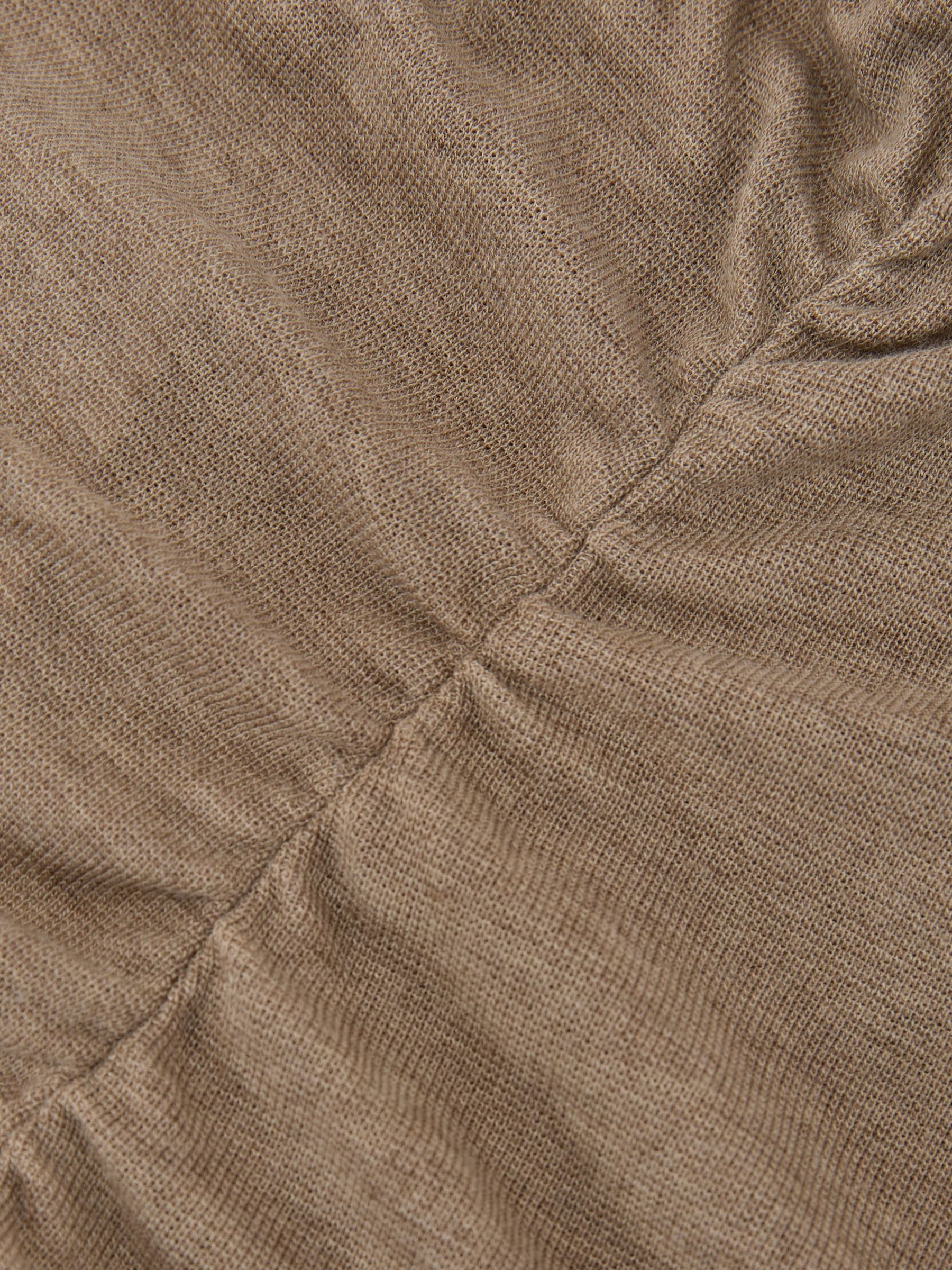 Funnel-Neck Jersey-Knit Vest With Wool in Dark Neutral - Image 6 of 6