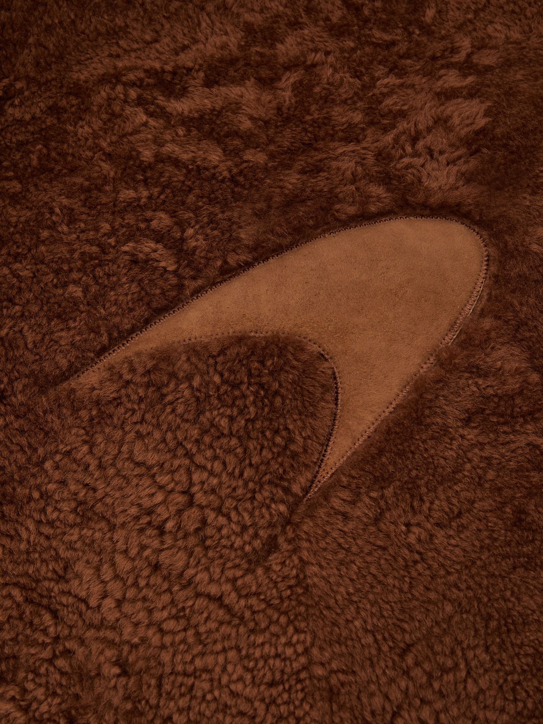 McLaren Racing Shearling Hooded Jacket Unisex-Fit in Brown - Image 9 of 9