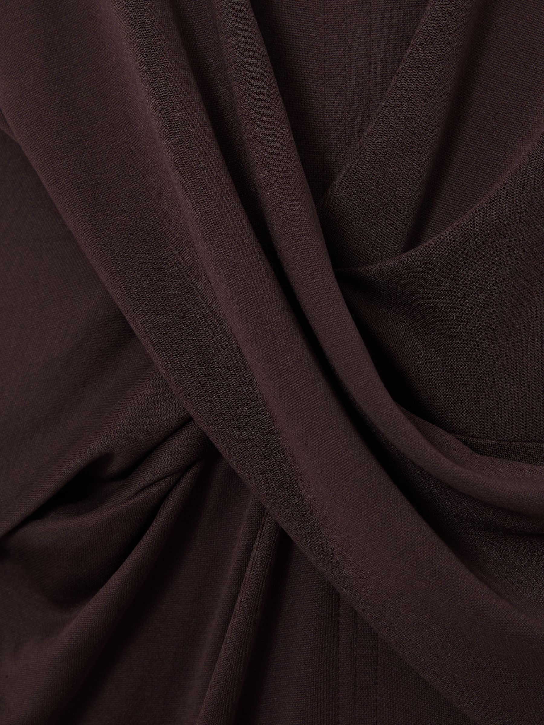 Twist-Front Sleeveless Jersey Dress in Grape - image 3