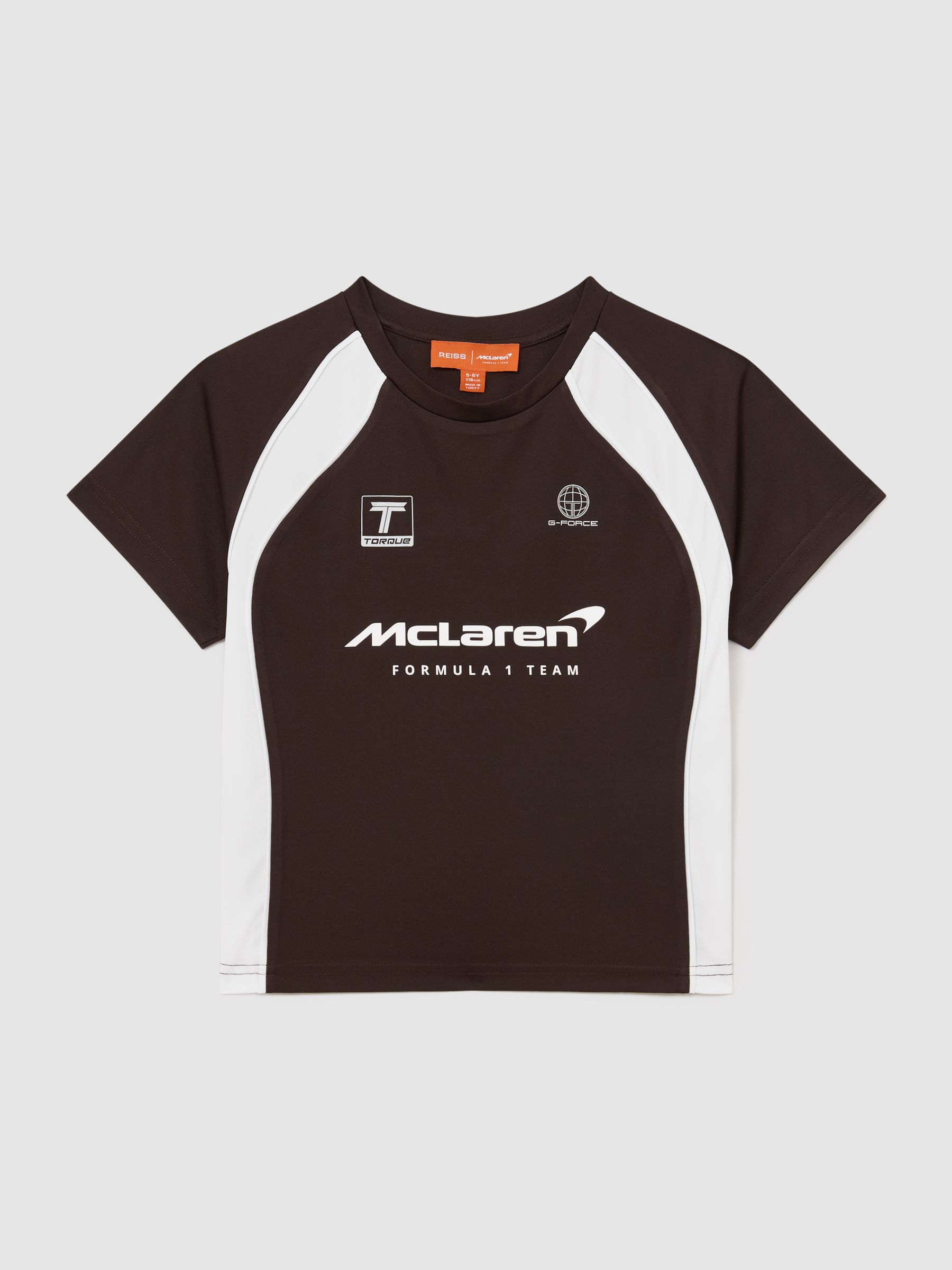 13-14 yrs McLaren Racing Panelled Lando T-Shirt Unisex-Fit in Chocolate Brown - Image 3 of 3
