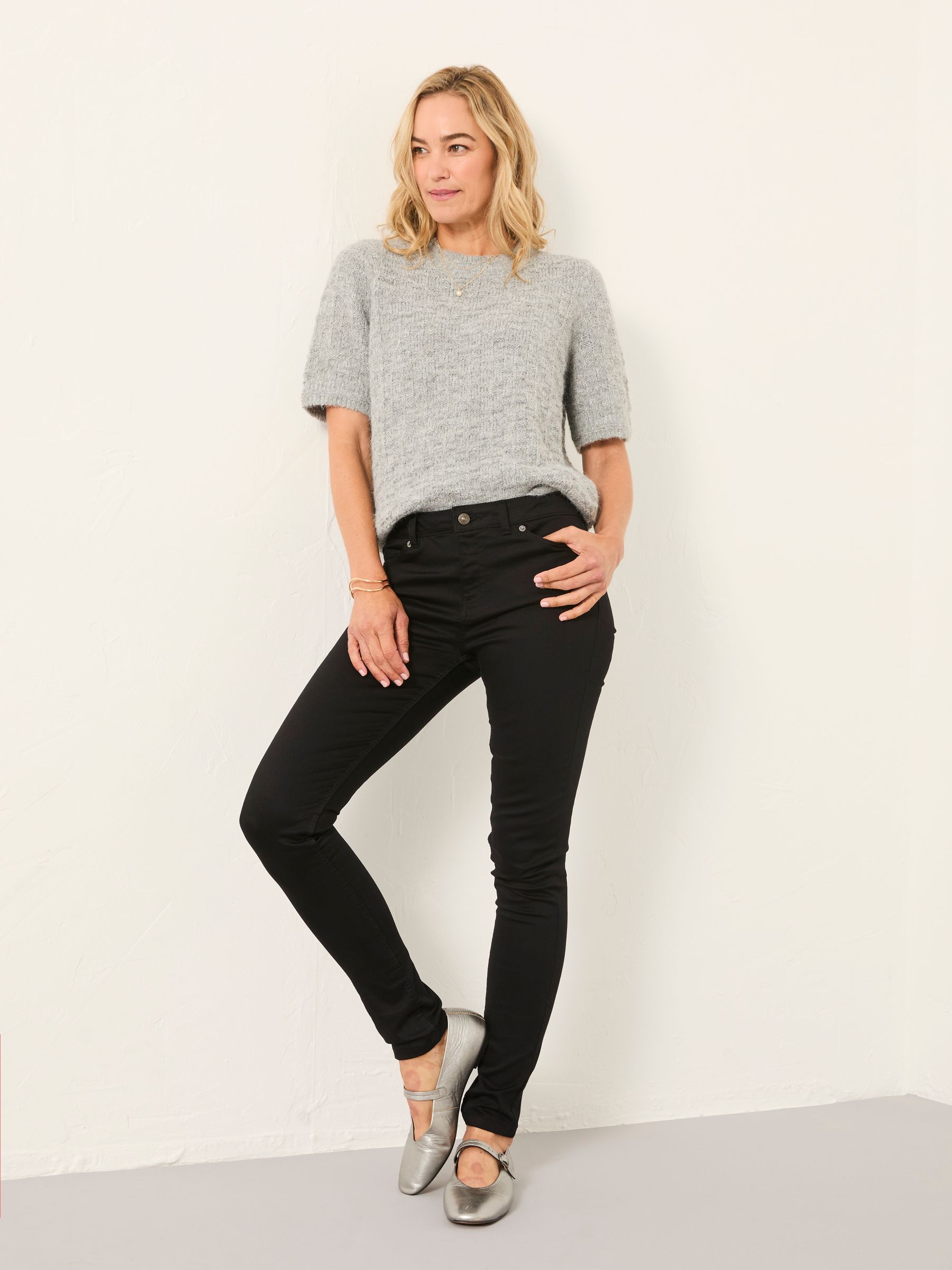 Hayle Black Denim Five pocket Trouser - Image 1 of 6 Hayle Black Denim Five pocket Trouser - Image 1 of 6