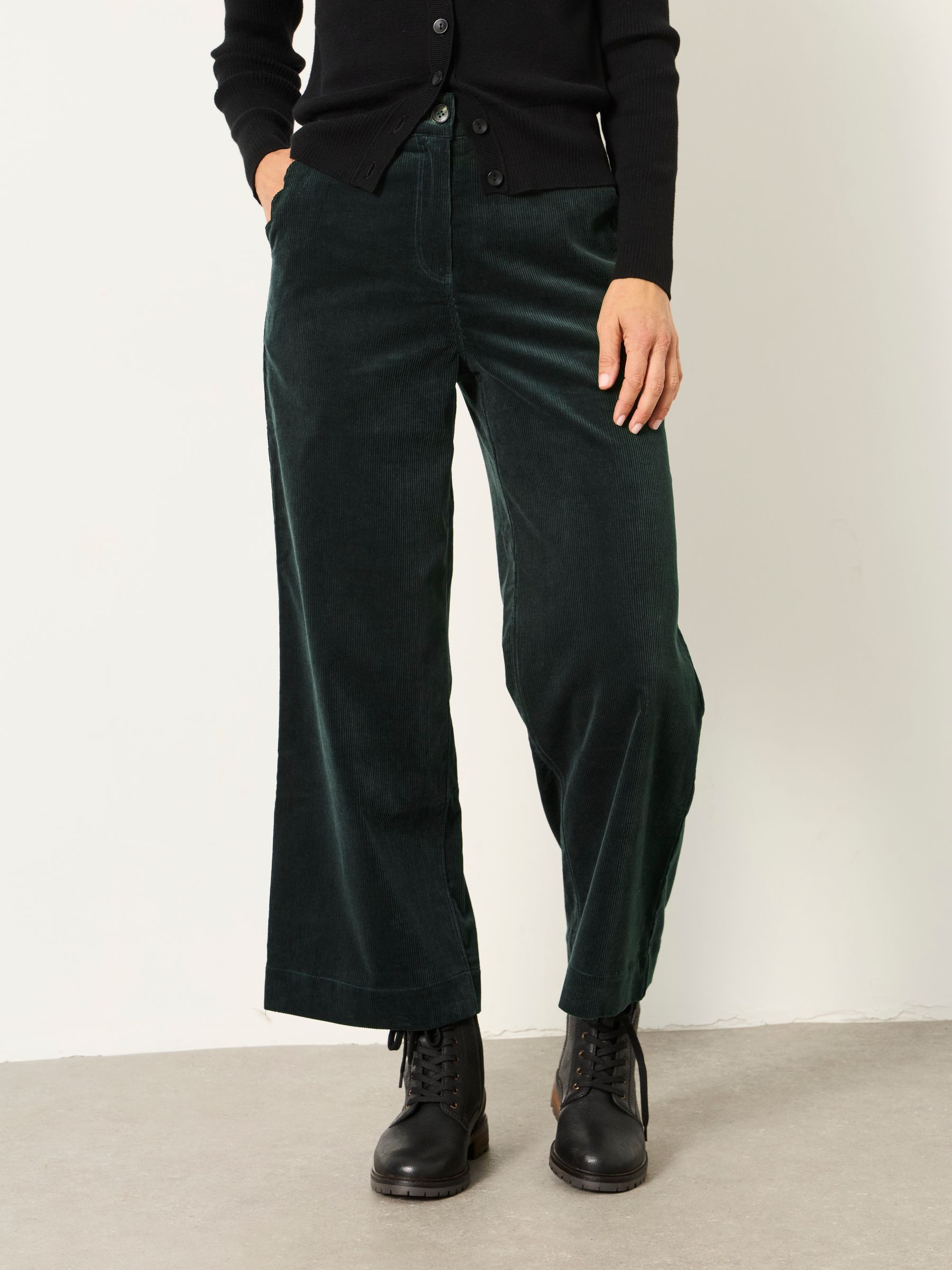 Hove Green Petite Wide Leg Cord Trousers - Image 1 of 6