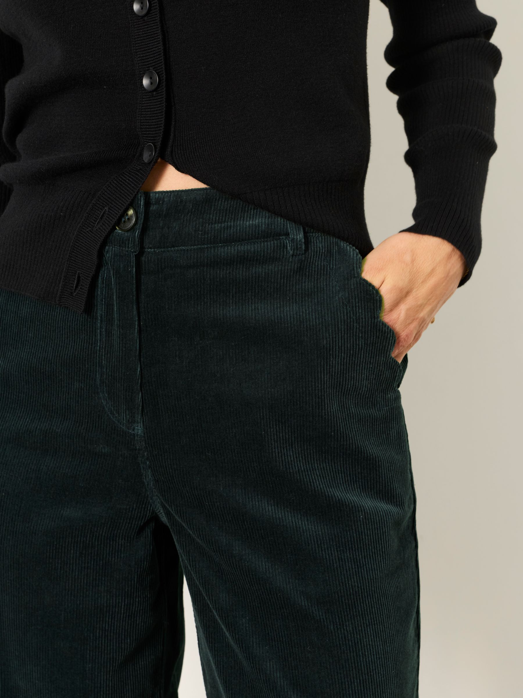 Hove Green Petite Wide Leg Cord Trousers - Image 3 of 6