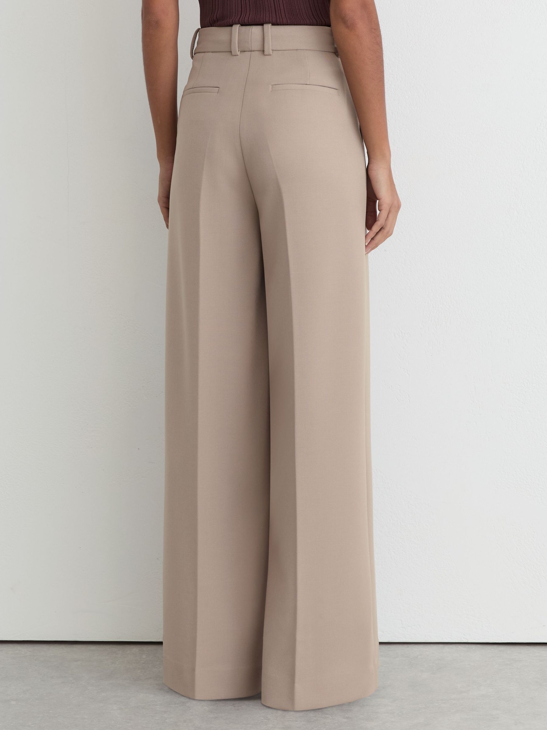 Wide-Leg Suit Trousers in Stone Neutral - Image 6 of 9