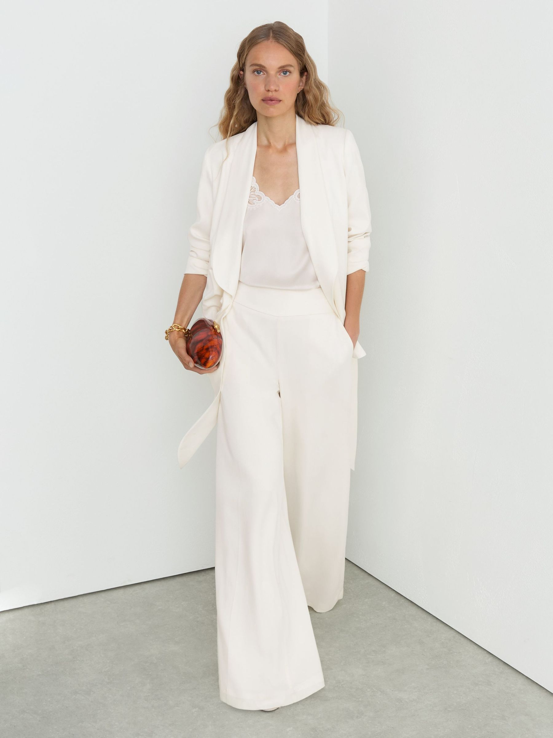 Wide-Leg Suit Trousers in White - Image 3 of 7