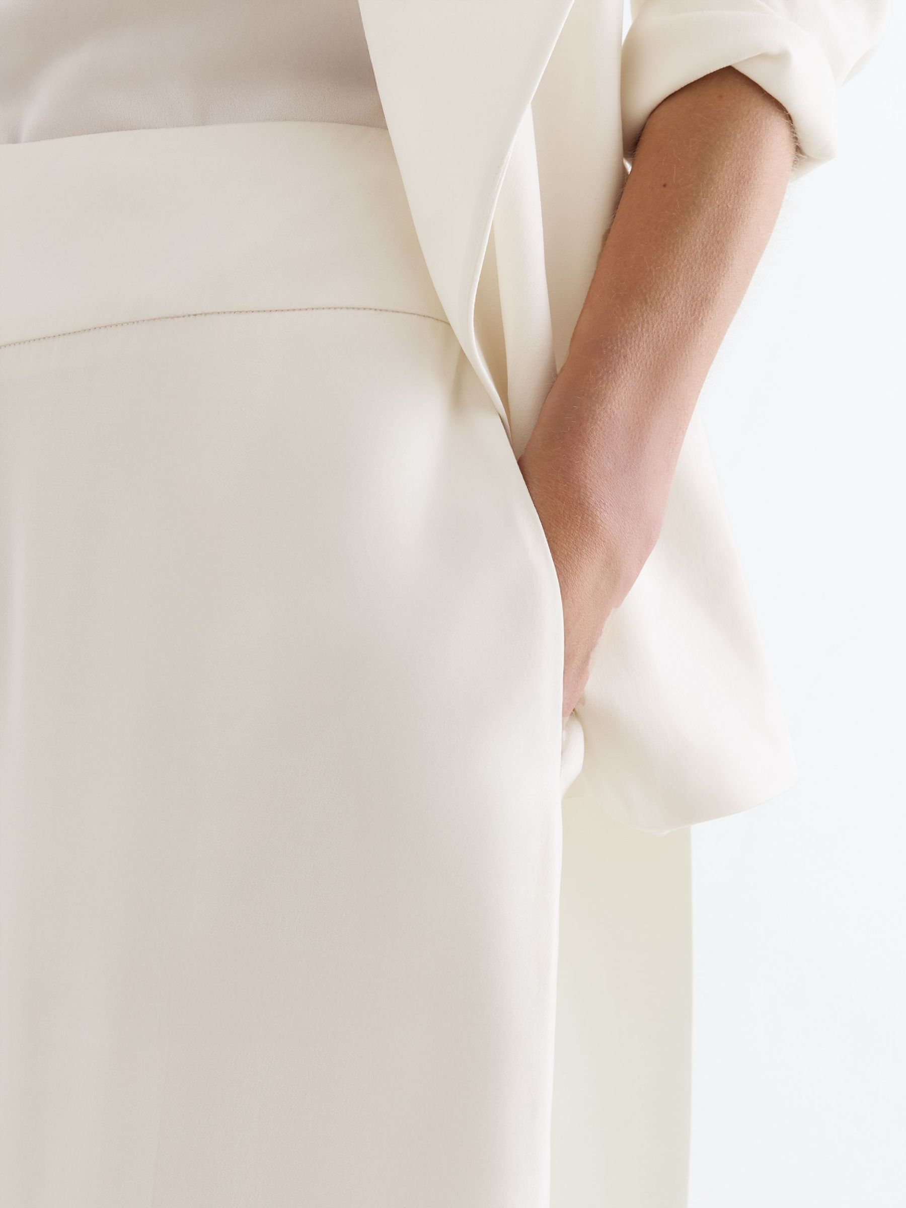Wide-Leg Suit Trousers in White - image 5