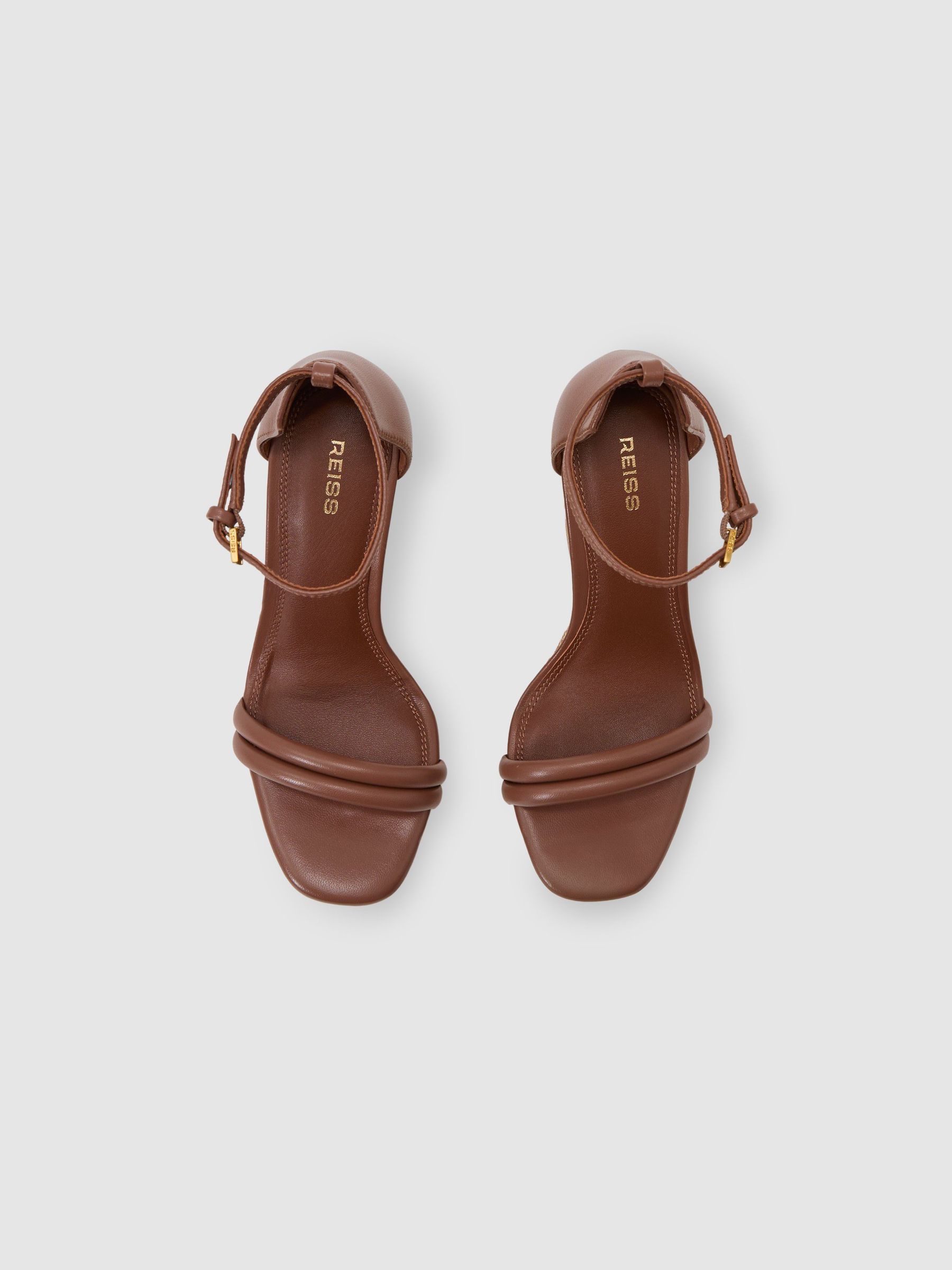 Leather Zebra-Wedge Sandals in Natural - Image 5 of 7