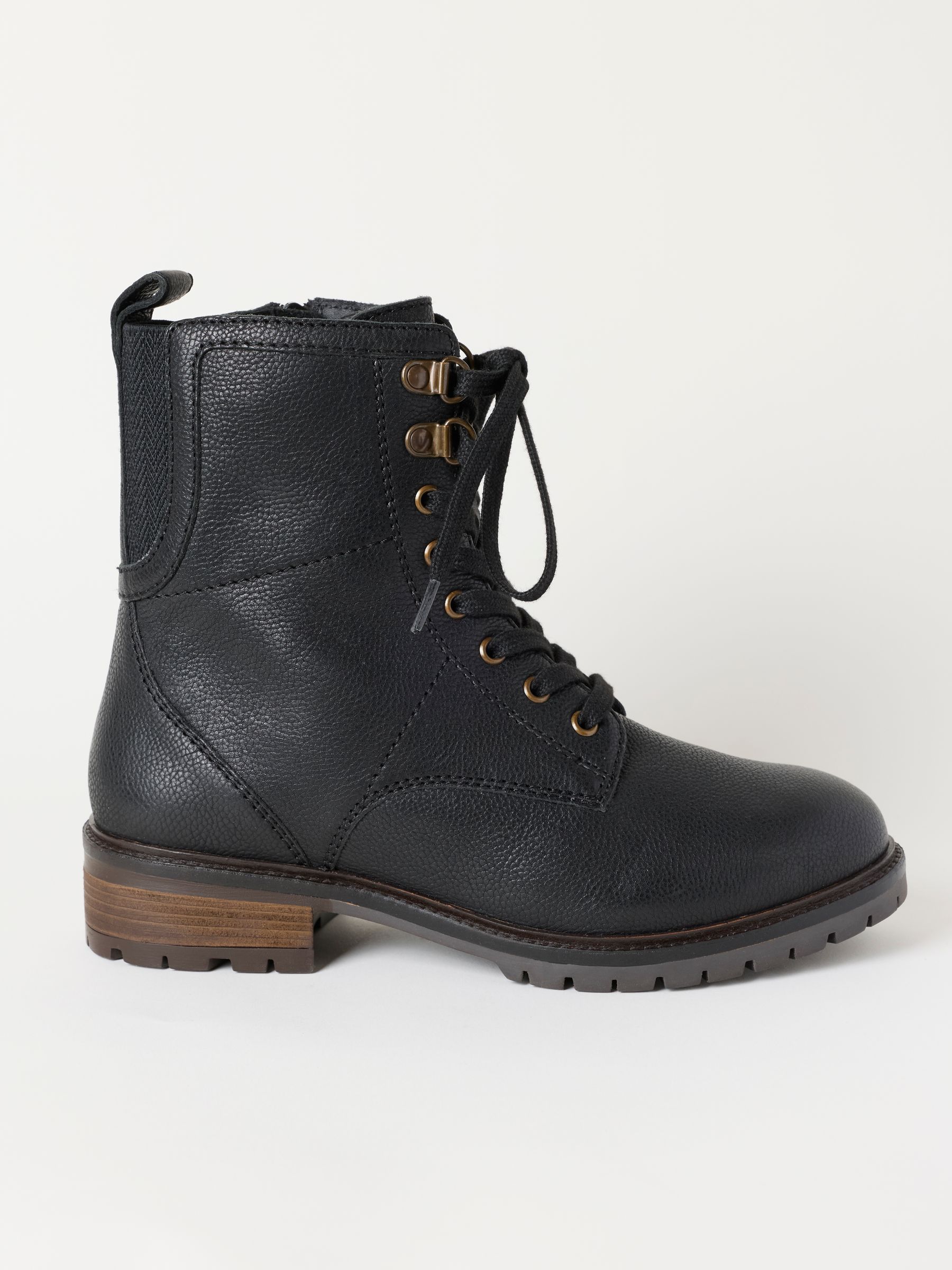 Marlow Black Leather Ankle Boots - Image 3 of 5