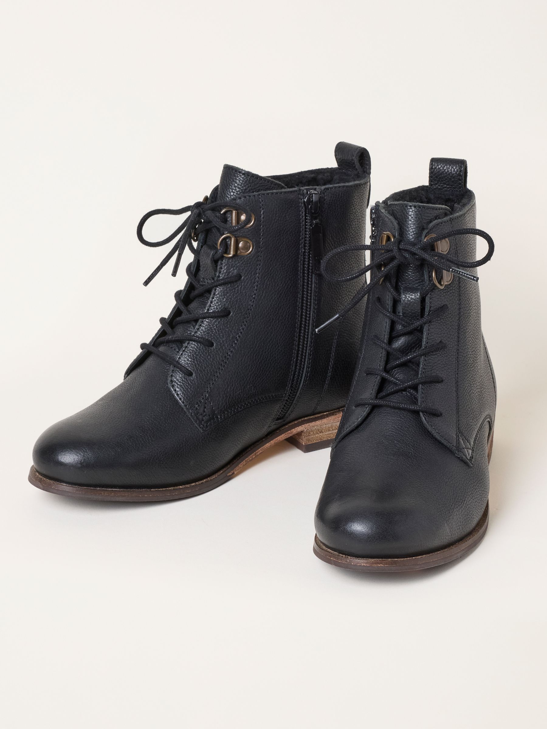 Camber Black Leather Ankle Boots - Image 2 of 3