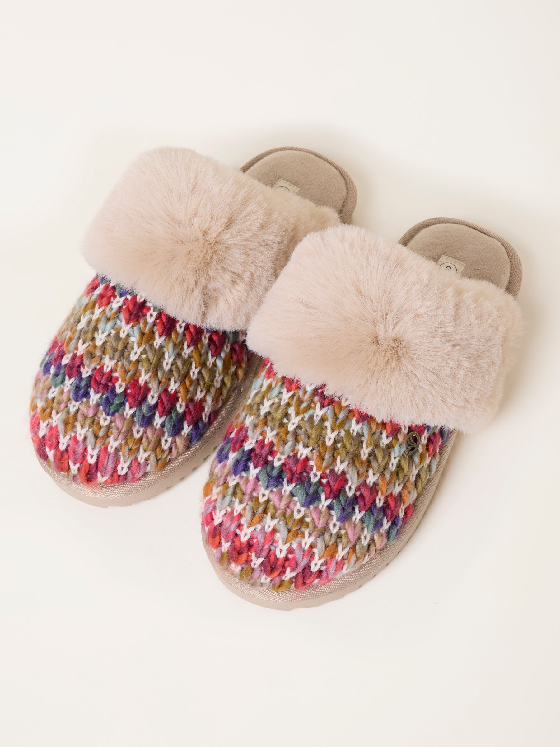 Kaia Multi Faux Fur Knitted Mule - Image 3 of 3