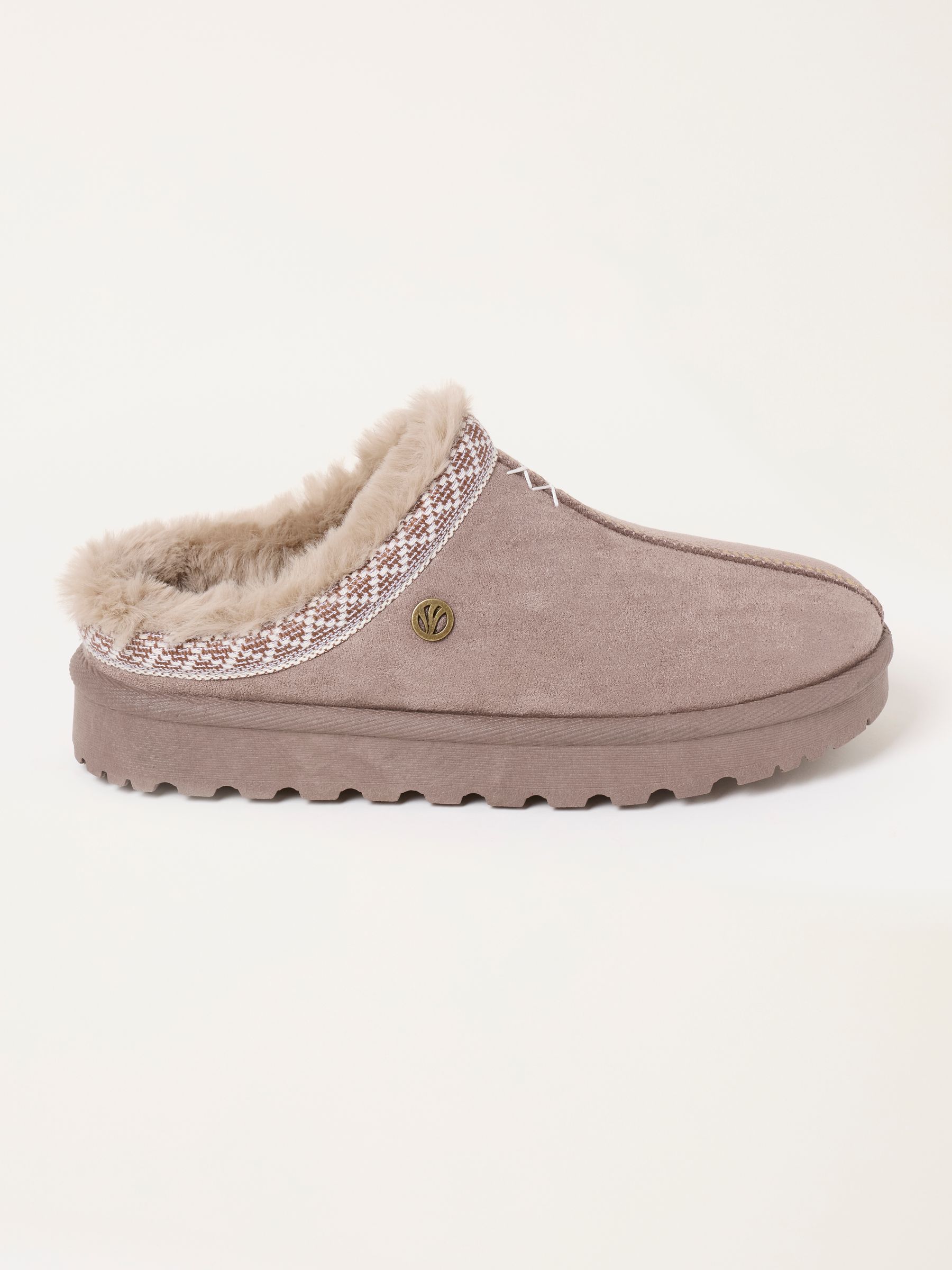 Lyra Dark Natural Mule Slippers - Image 1 of 3