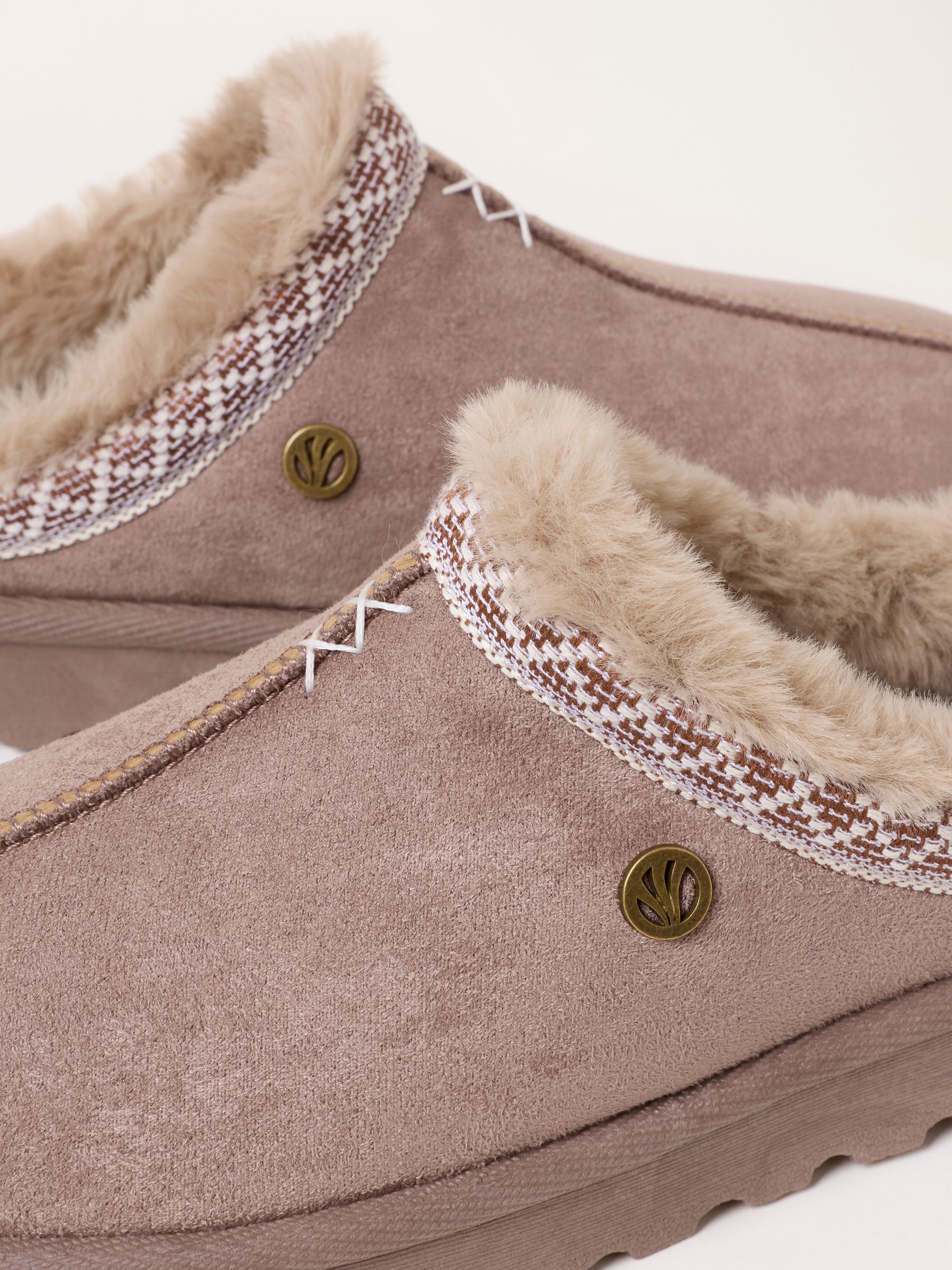 Lyra Dark Natural Mule Slippers - Image 2 of 3 Lyra Dark Natural Mule Slippers - Image 2 of 3