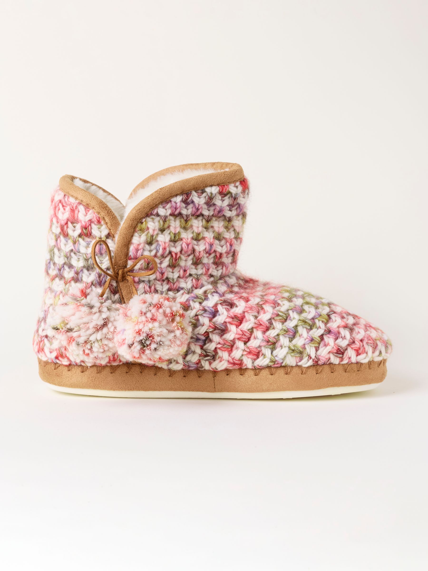 Sara Multi Knit Slipper Boots - Image 1 of 3 Sara Multi Knit Slipper Boots - Image 1 of 3