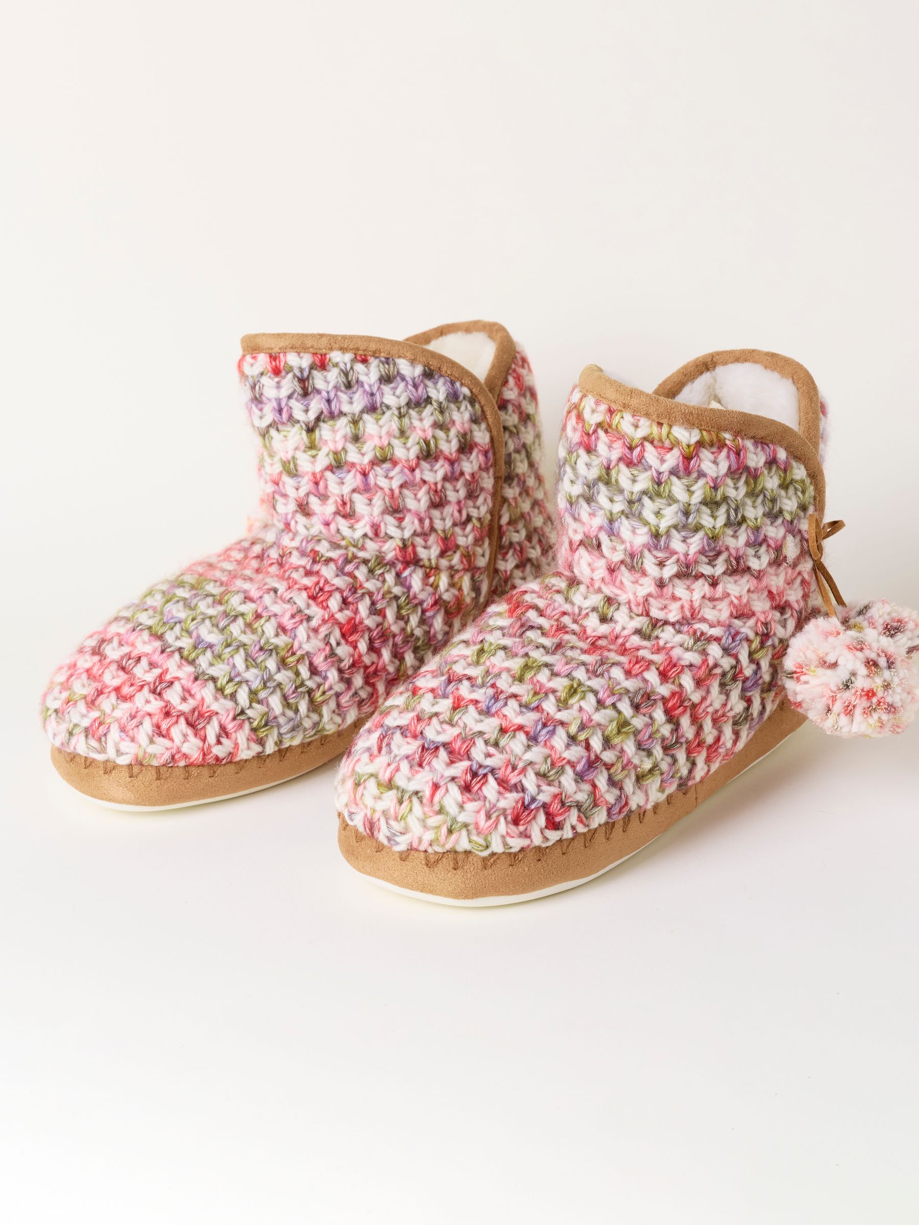 Sara Multi Knit Slipper Boots - Image 2 of 3