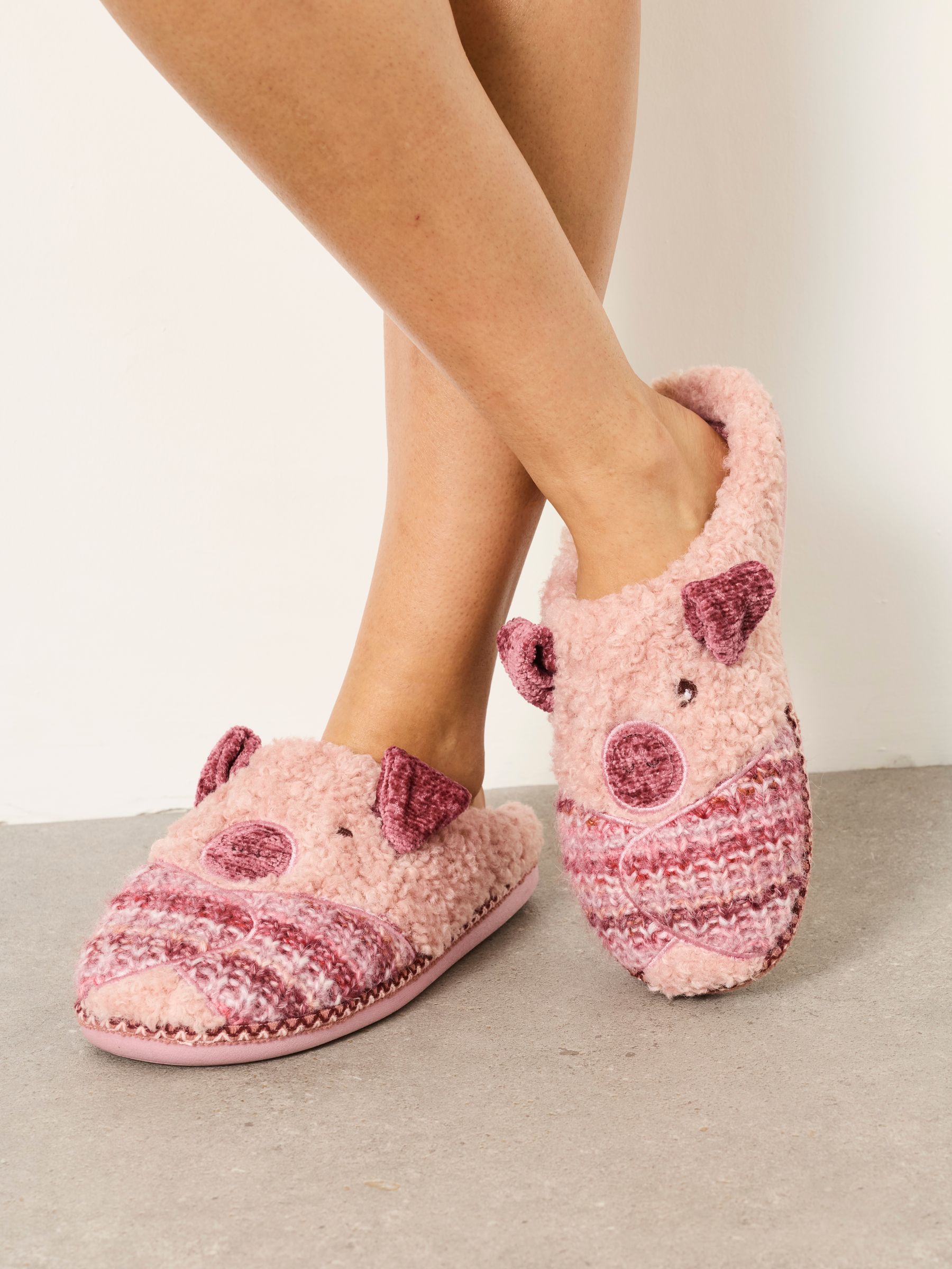 Novelty Pink Pig Mule Slipper - Image 1 of 6