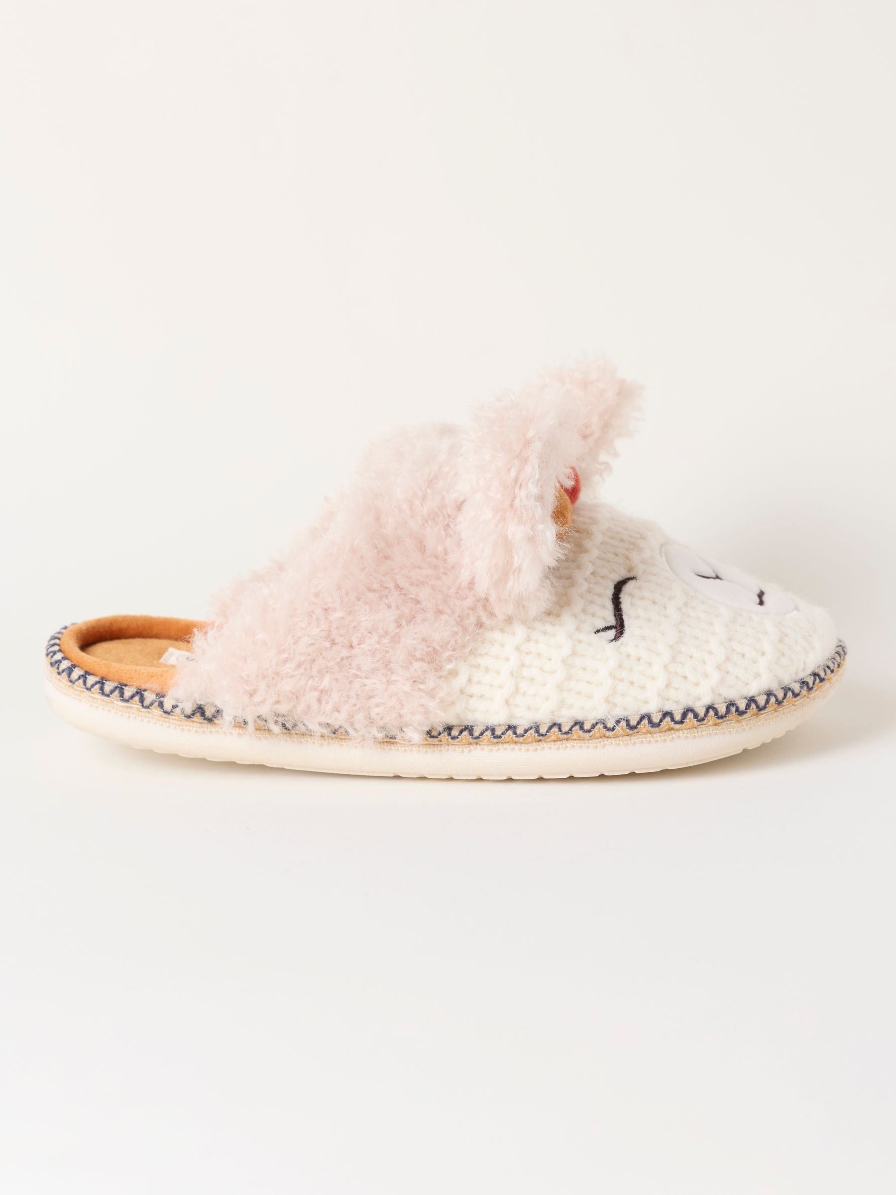 Novelty Ivory Alpaca Mule Slipper - Image 3 of 5