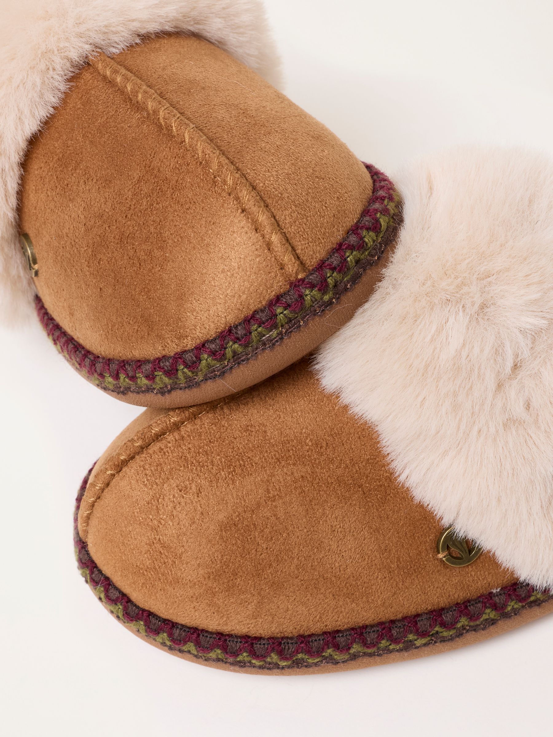 Maia Tan Brown Faux Fur Mule Slippers - Image 2 of 3