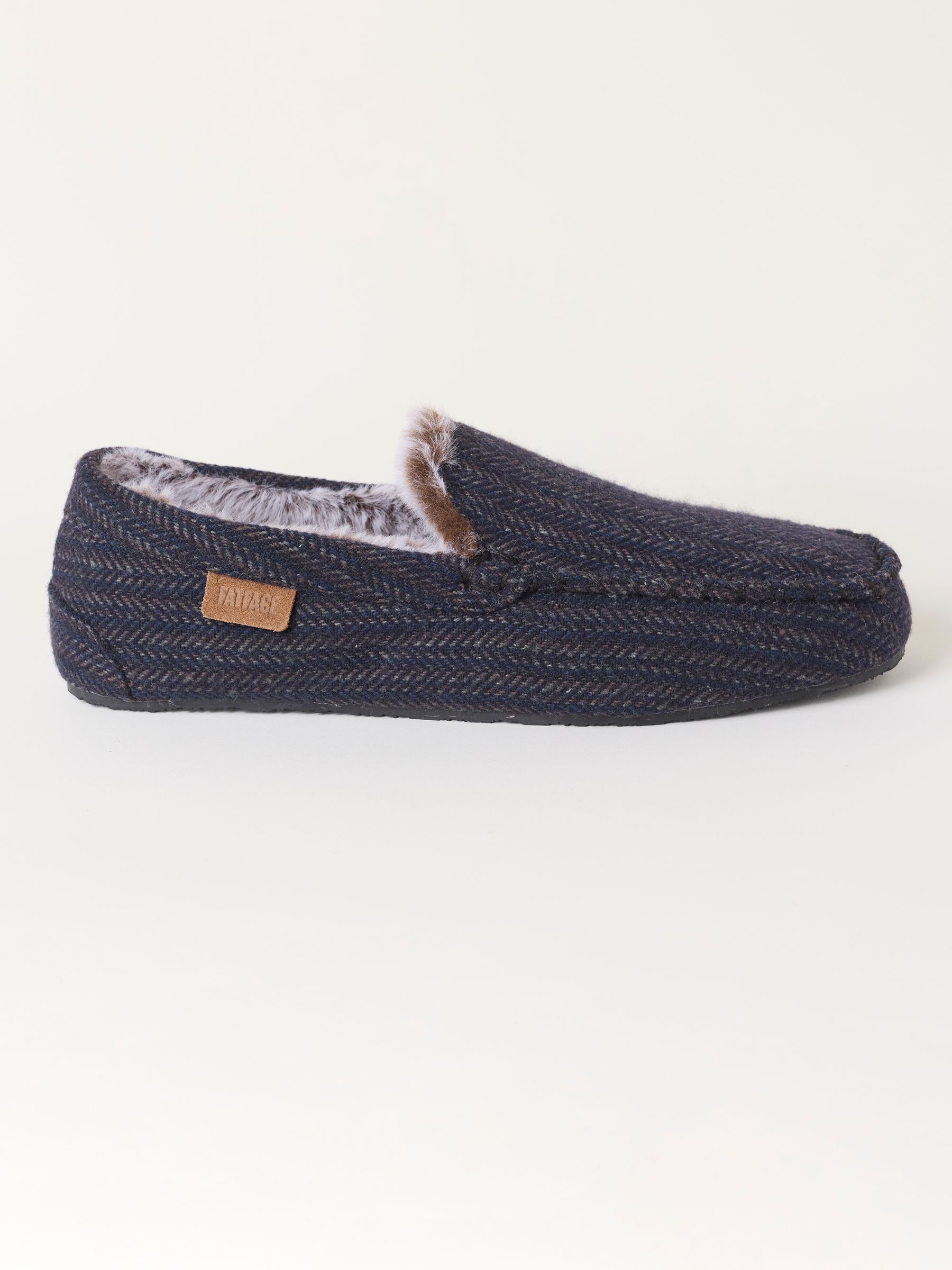 Noah Navy Moccasin Slipper - Image 1 of 3 Noah Navy Moccasin Slipper - Image 1 of 3