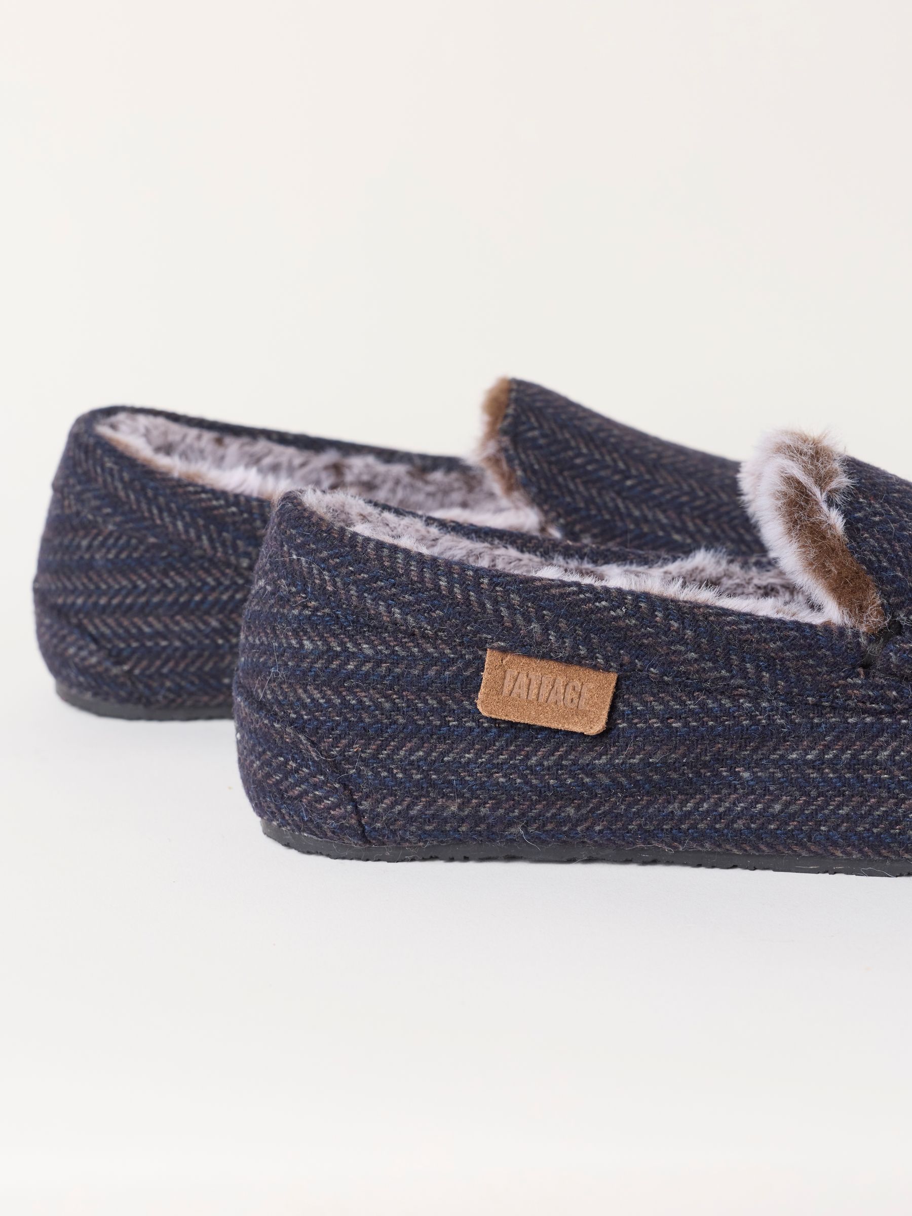 Noah Navy Moccasin Slipper - Image 3 of 3 Noah Navy Moccasin Slipper - Image 3 of 3