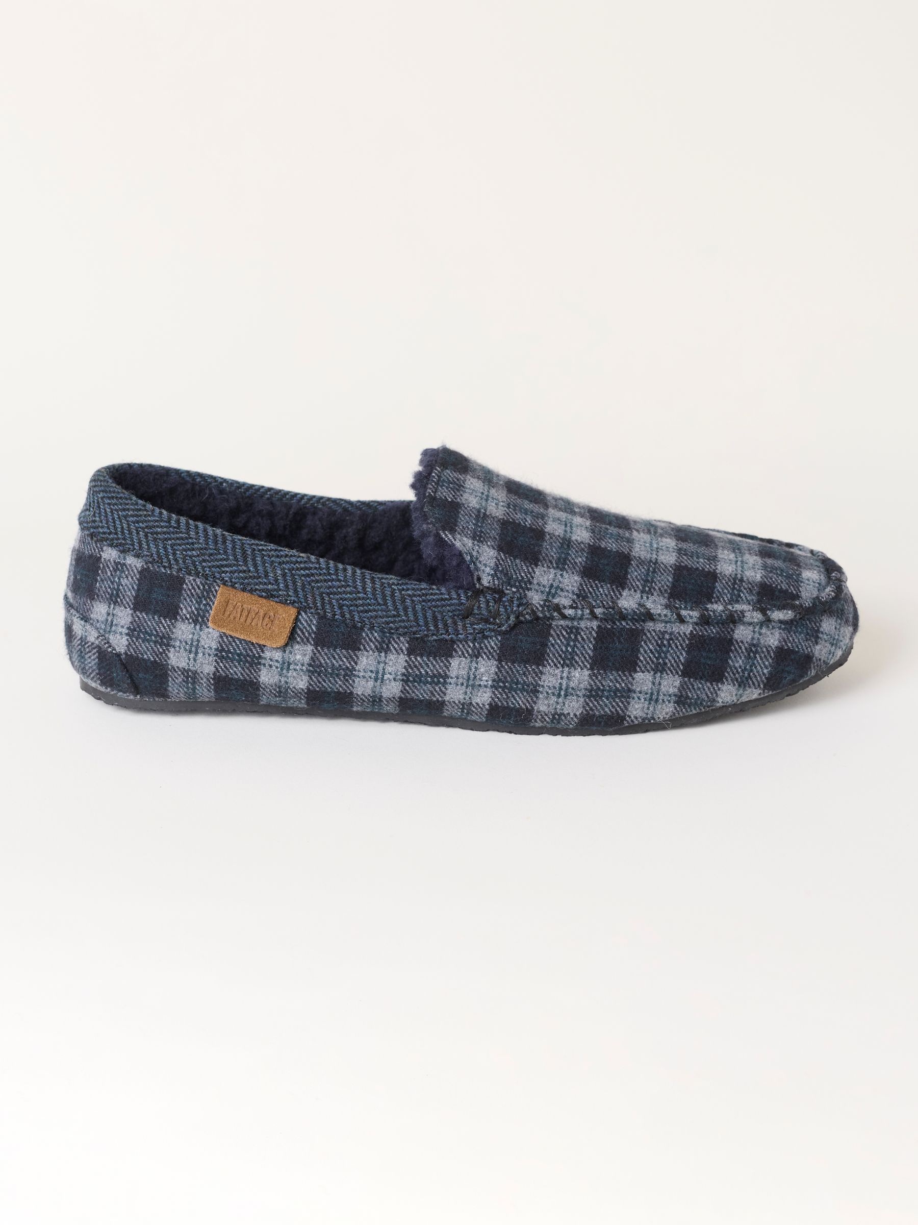 Noah Grey Moccasin Slipper - Image 1 of 3 Noah Grey Moccasin Slipper - Image 1 of 3