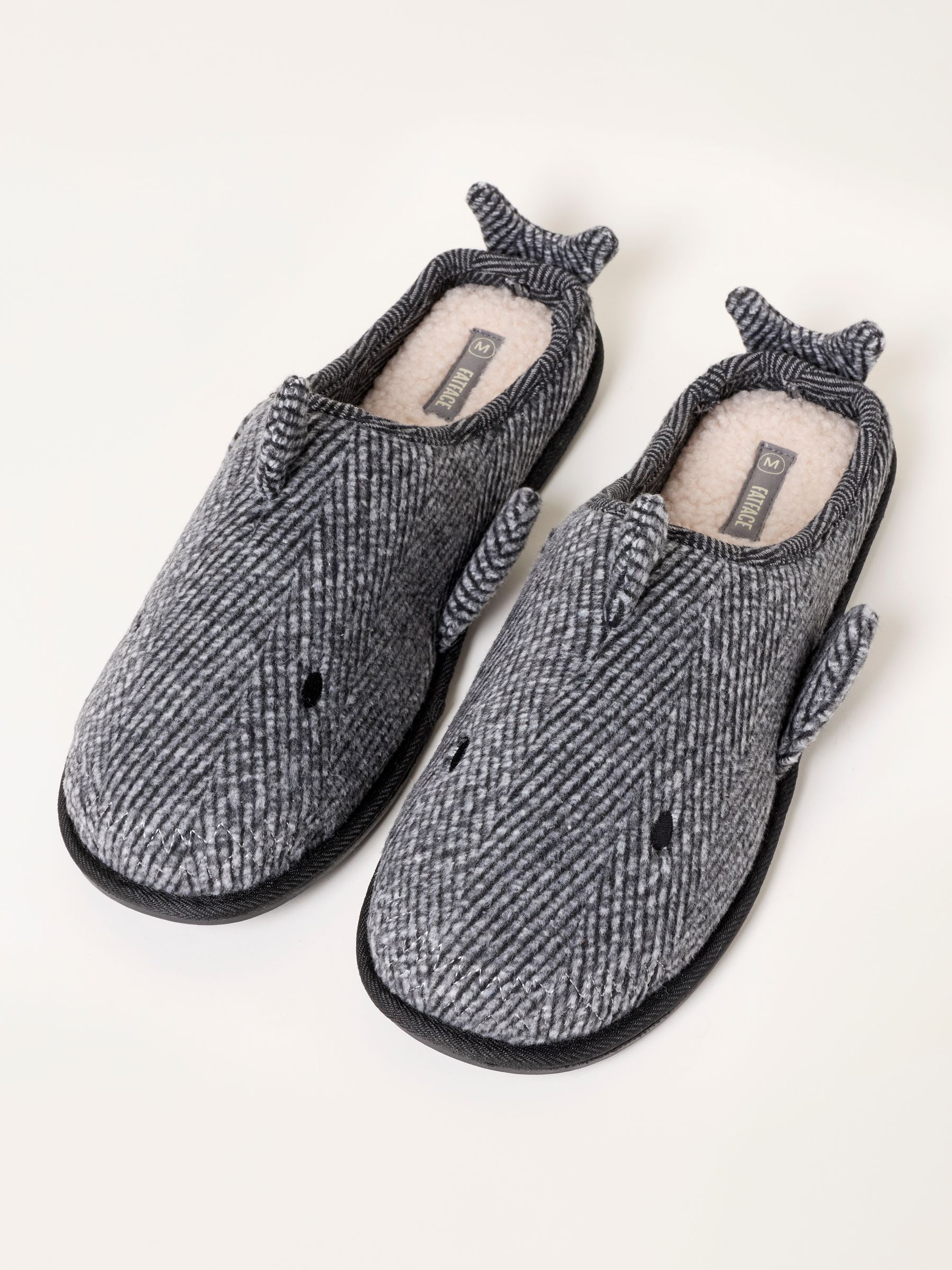 Novelty Grey Shark Mule Slipper - Image 3 of 3
