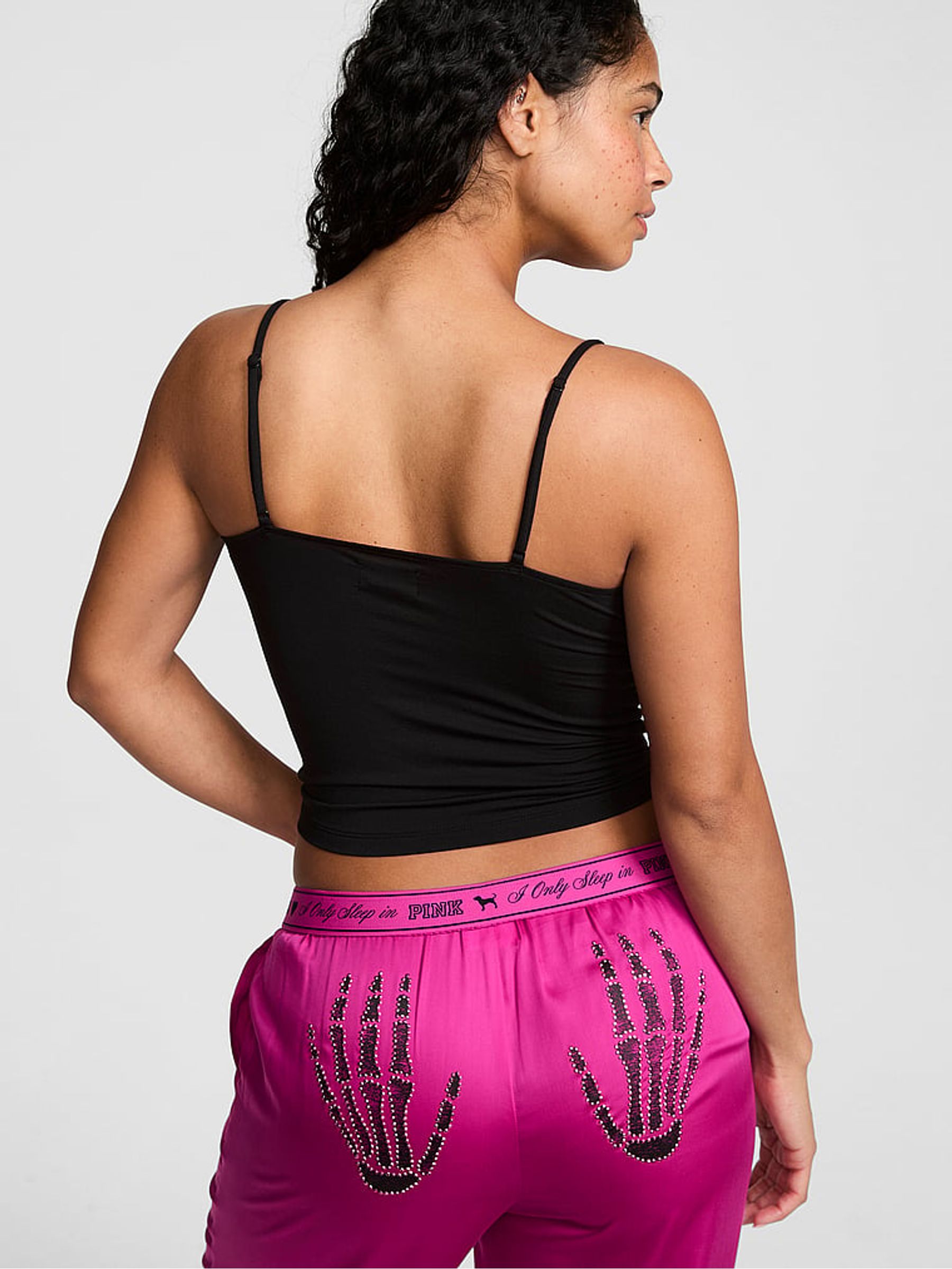 Black Modal Lace Cami Pyjama Top - Image 2 of 2