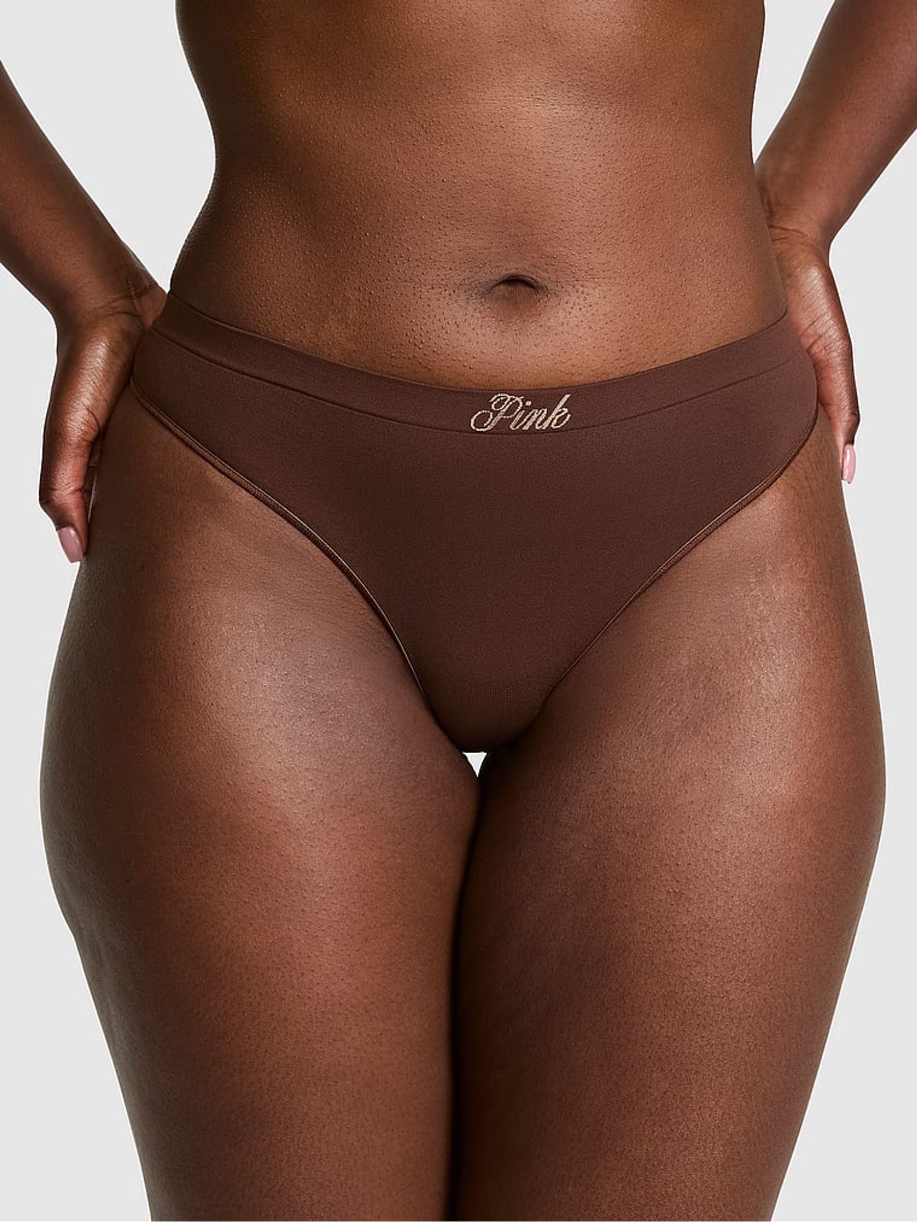 Ganache Nude Thong Seamless Knickers - Image 1 of 2 Ganache Nude Thong Seamless Knickers - Image 1 of 2