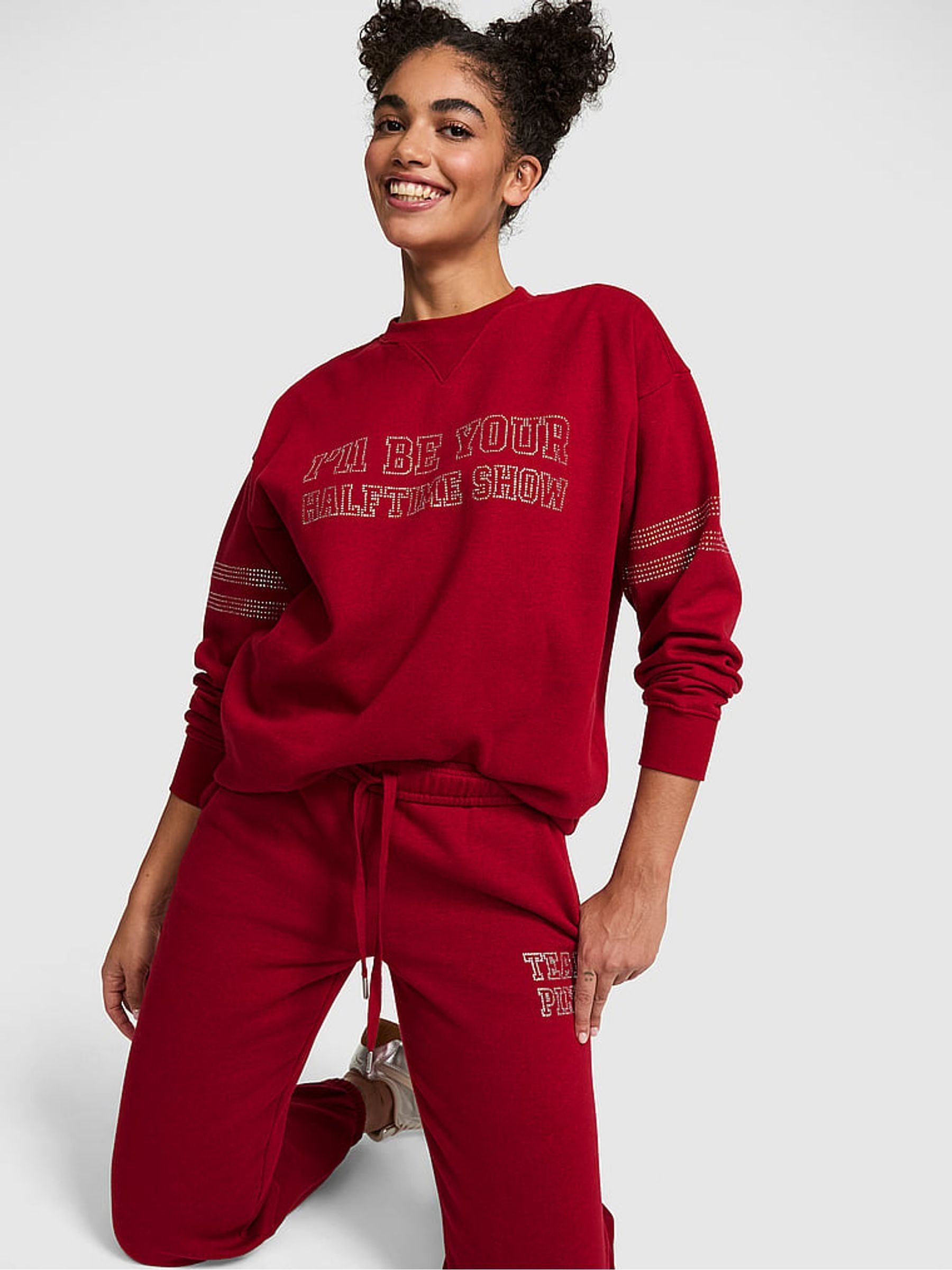 Red Lacquer Fleece Sweatshirt - Image 1 of 2