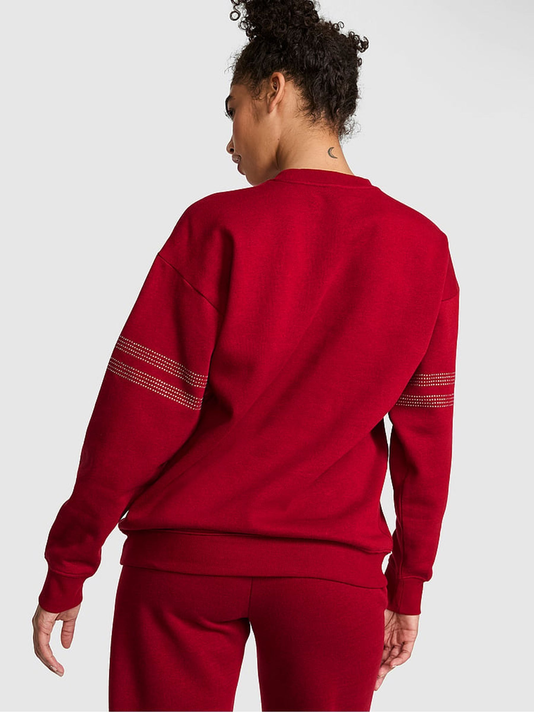 Red Lacquer Fleece Sweatshirt - Image 2 of 2 Red Lacquer Fleece Sweatshirt - Image 2 of 2